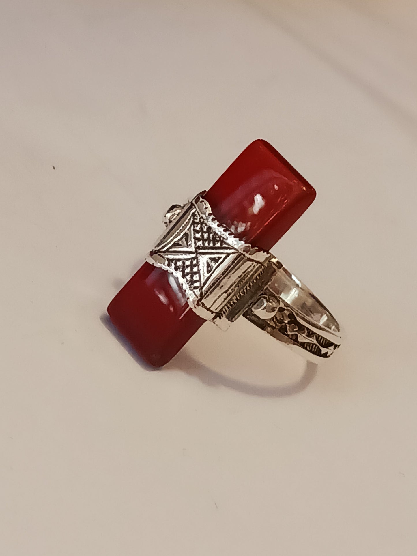 Bague touareg en argent massif
