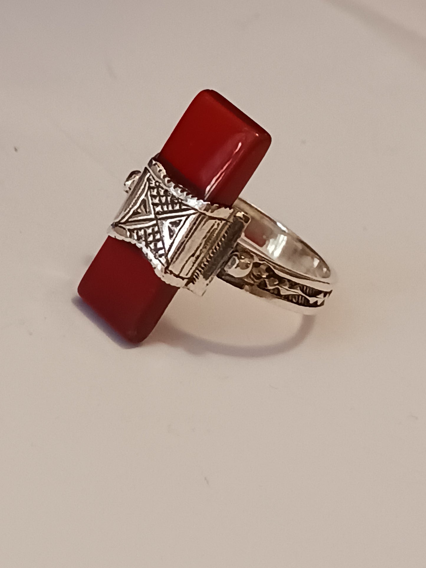 Bague touareg en argent massif