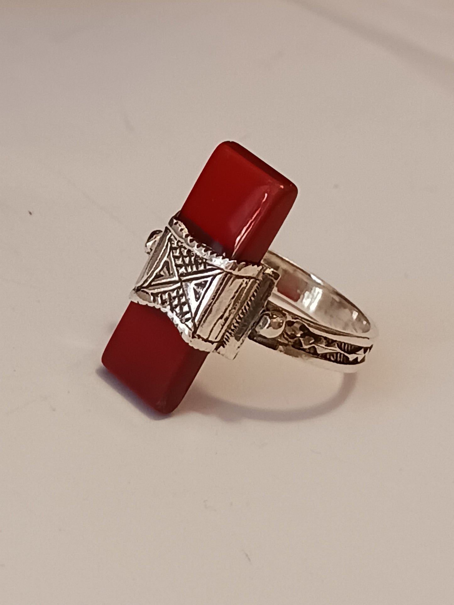 Bague touareg en argent massif