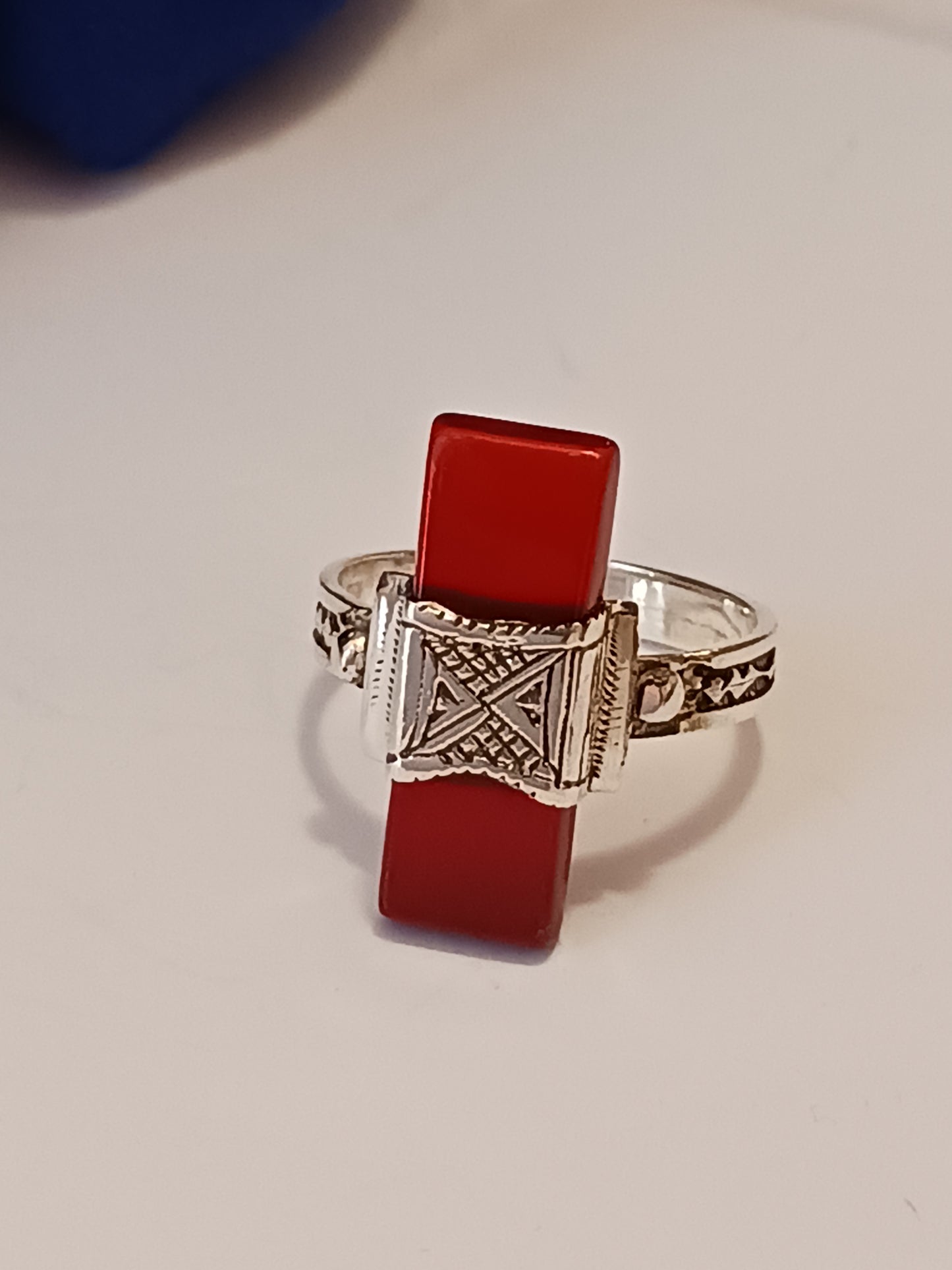 Bague touareg en argent massif