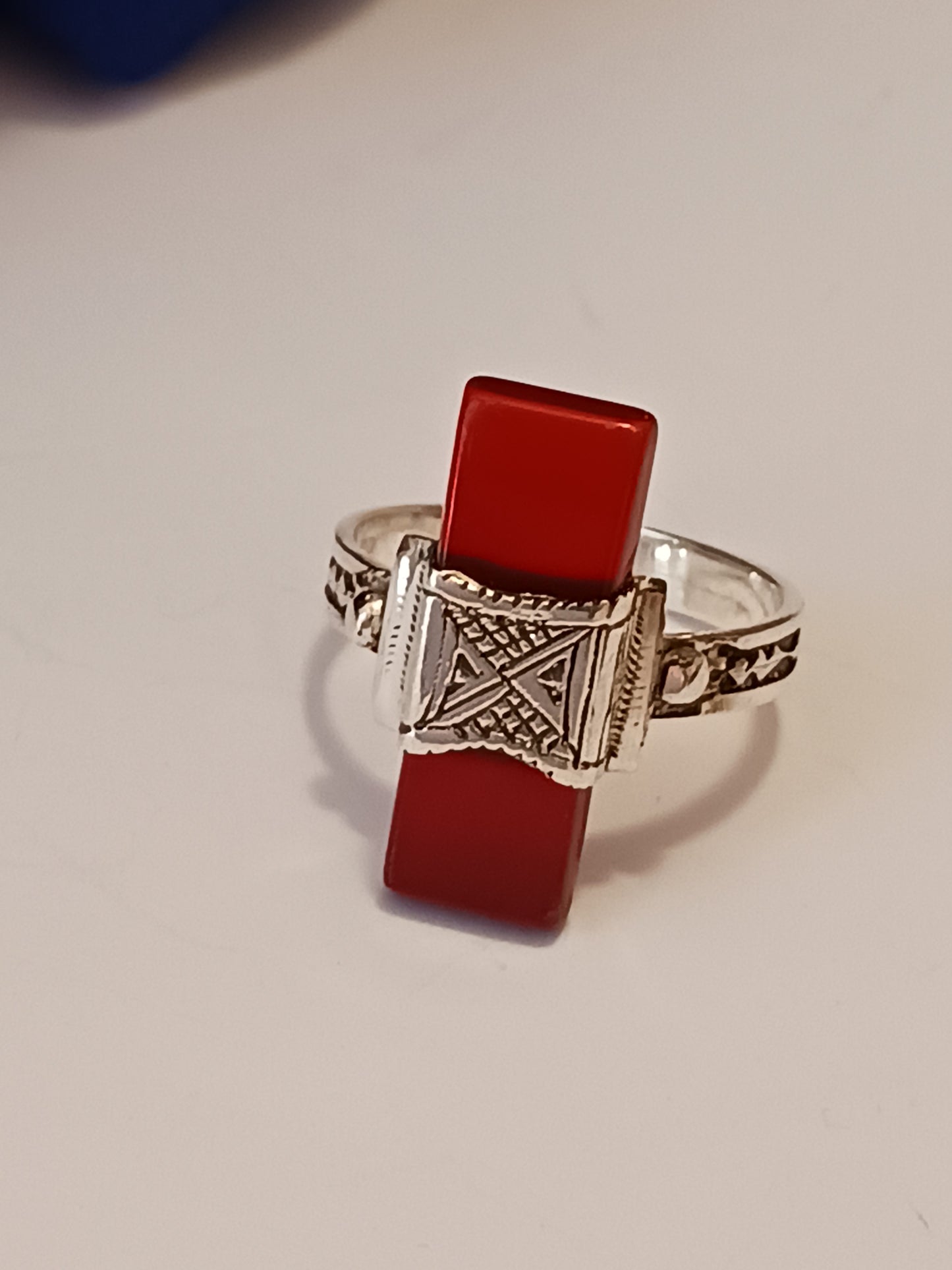 Bague touareg en argent massif
