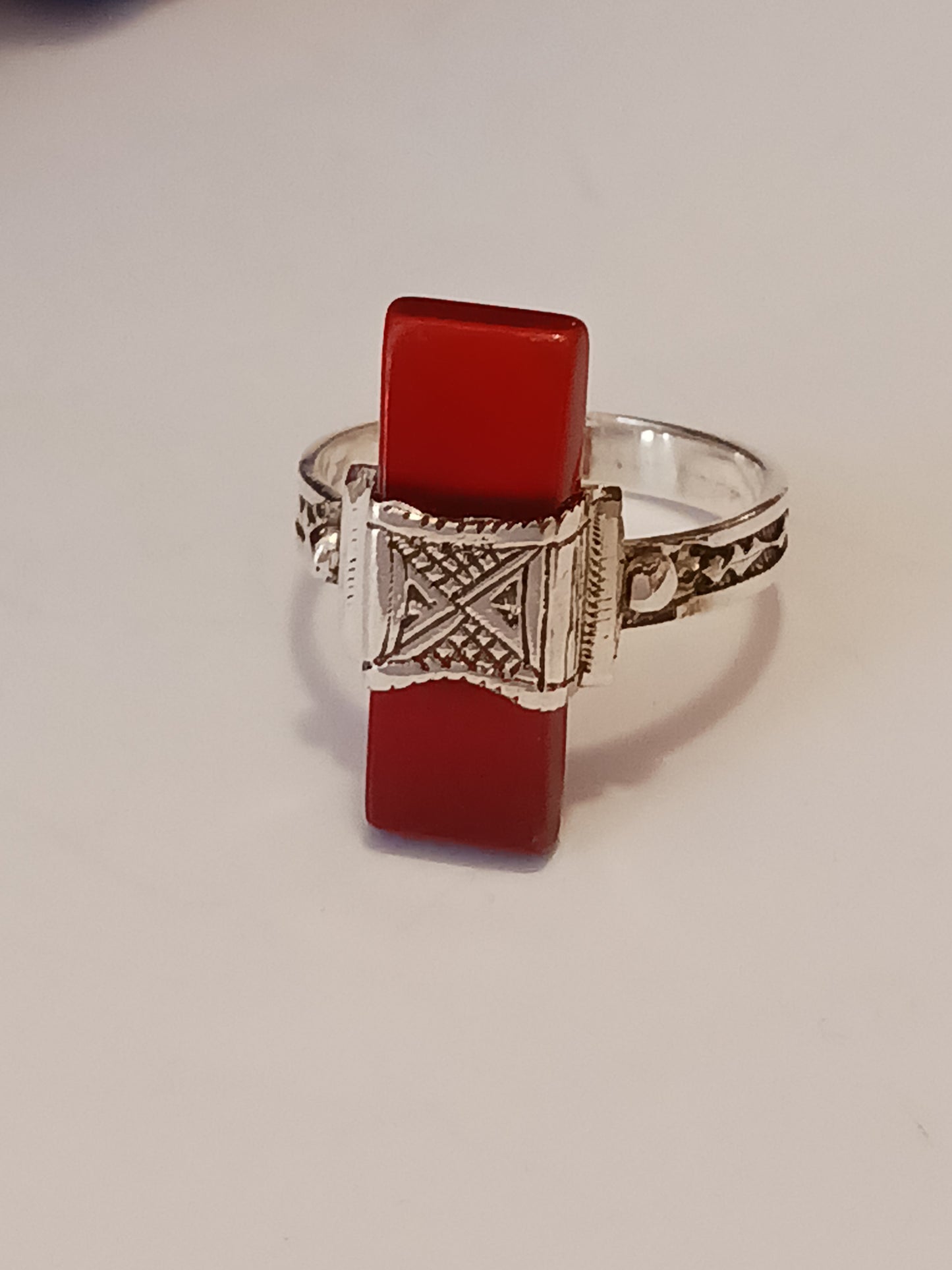 Bague touareg en argent massif