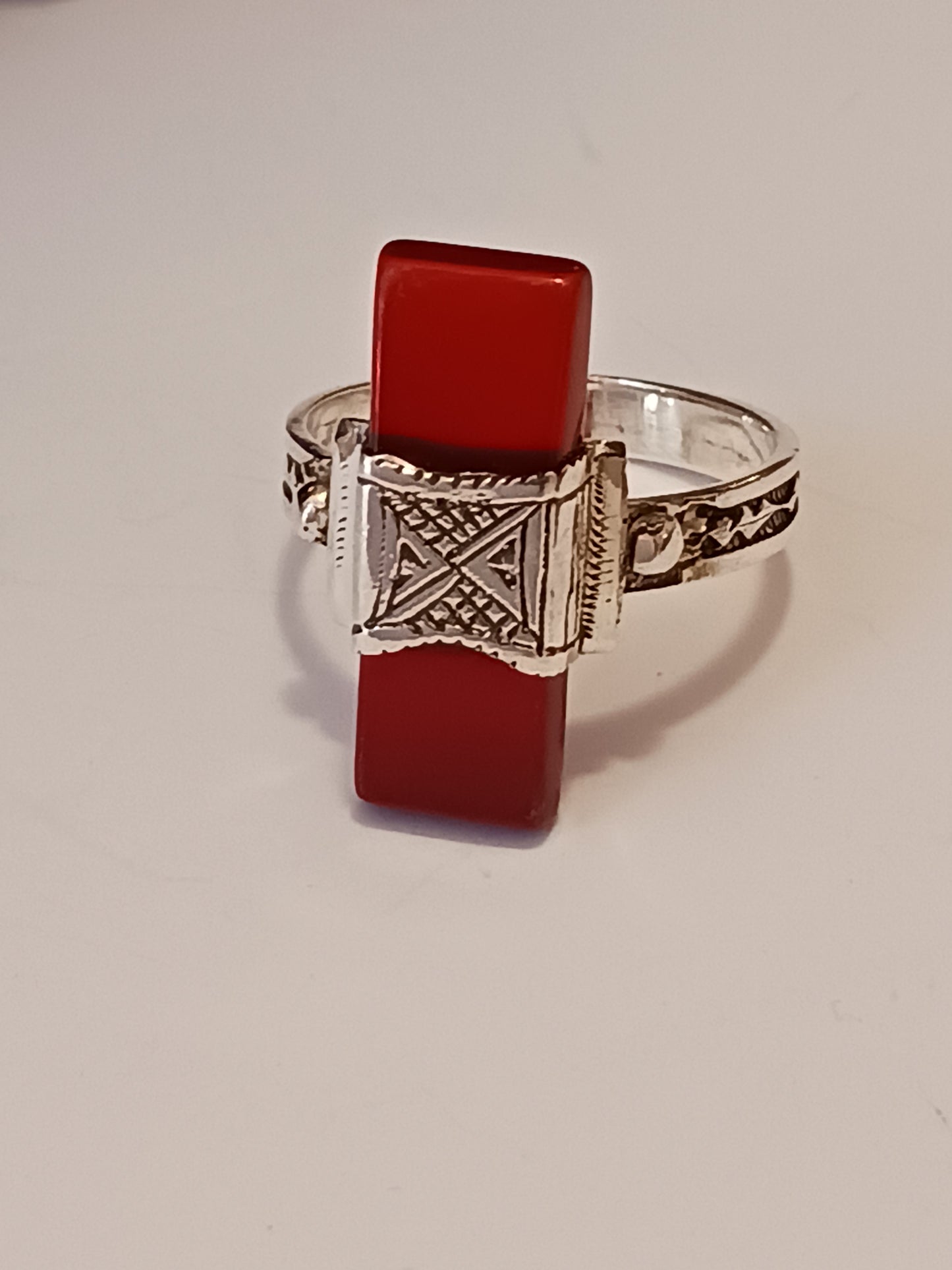 Bague touareg en argent massif