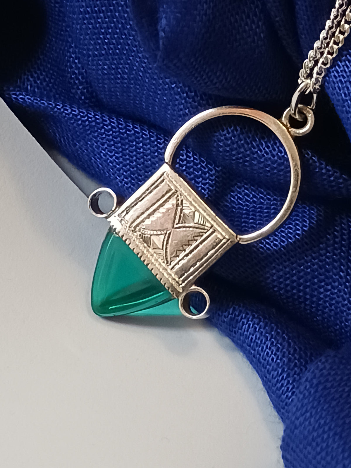 Collier Croix touareg en argent massif