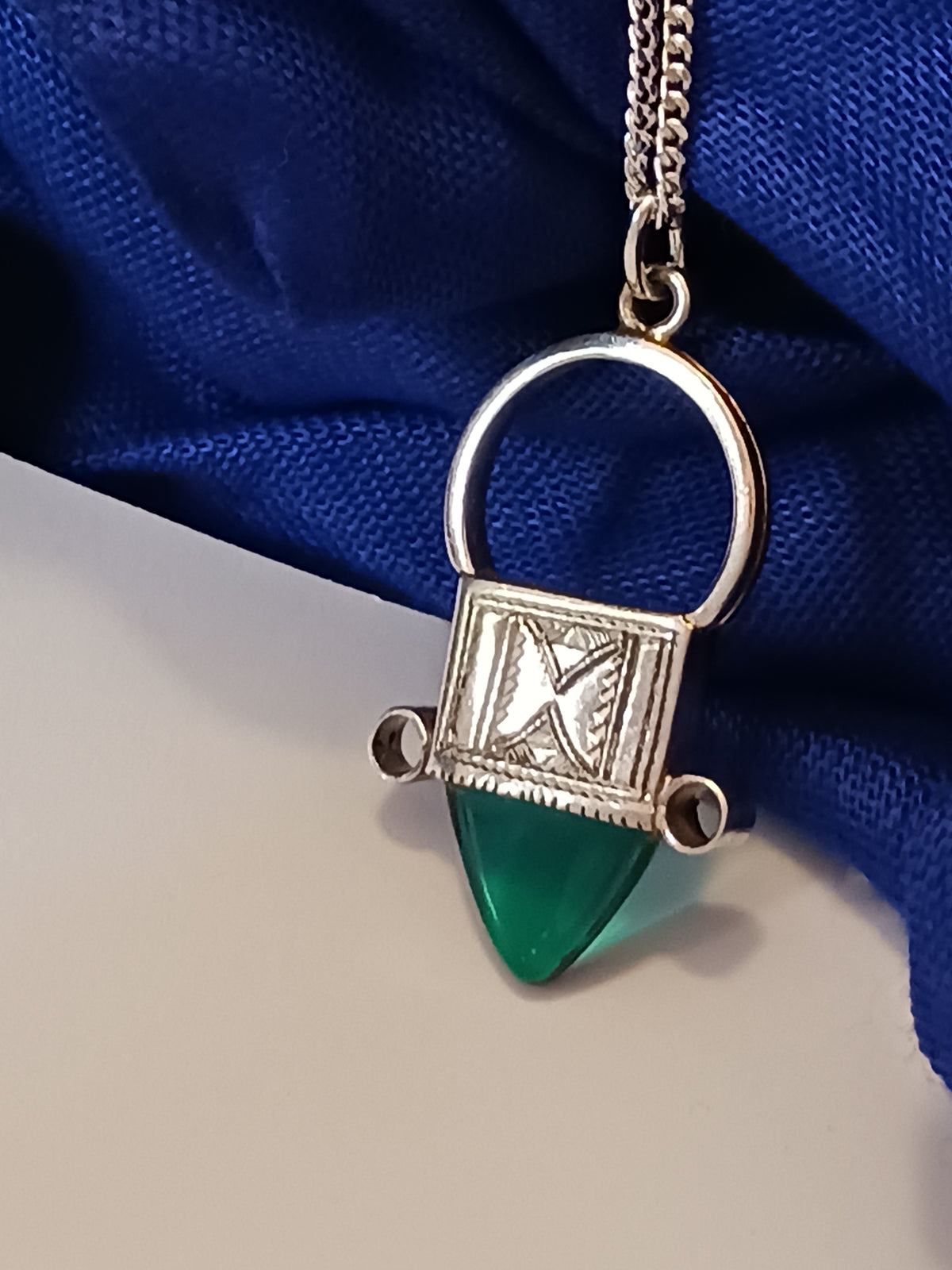 Collier Croix touareg en argent massif