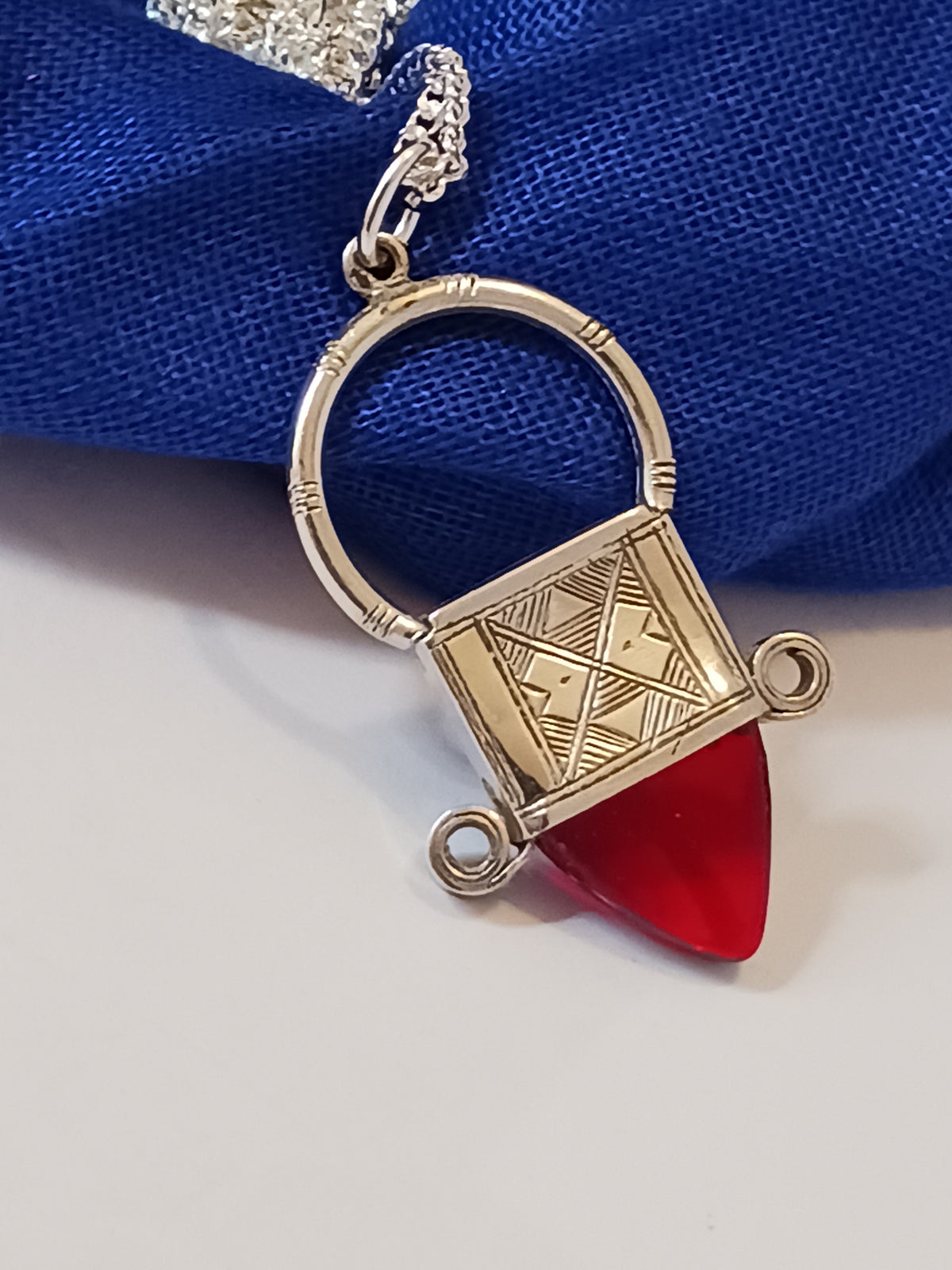 Collier Croix touareg en argent massif
