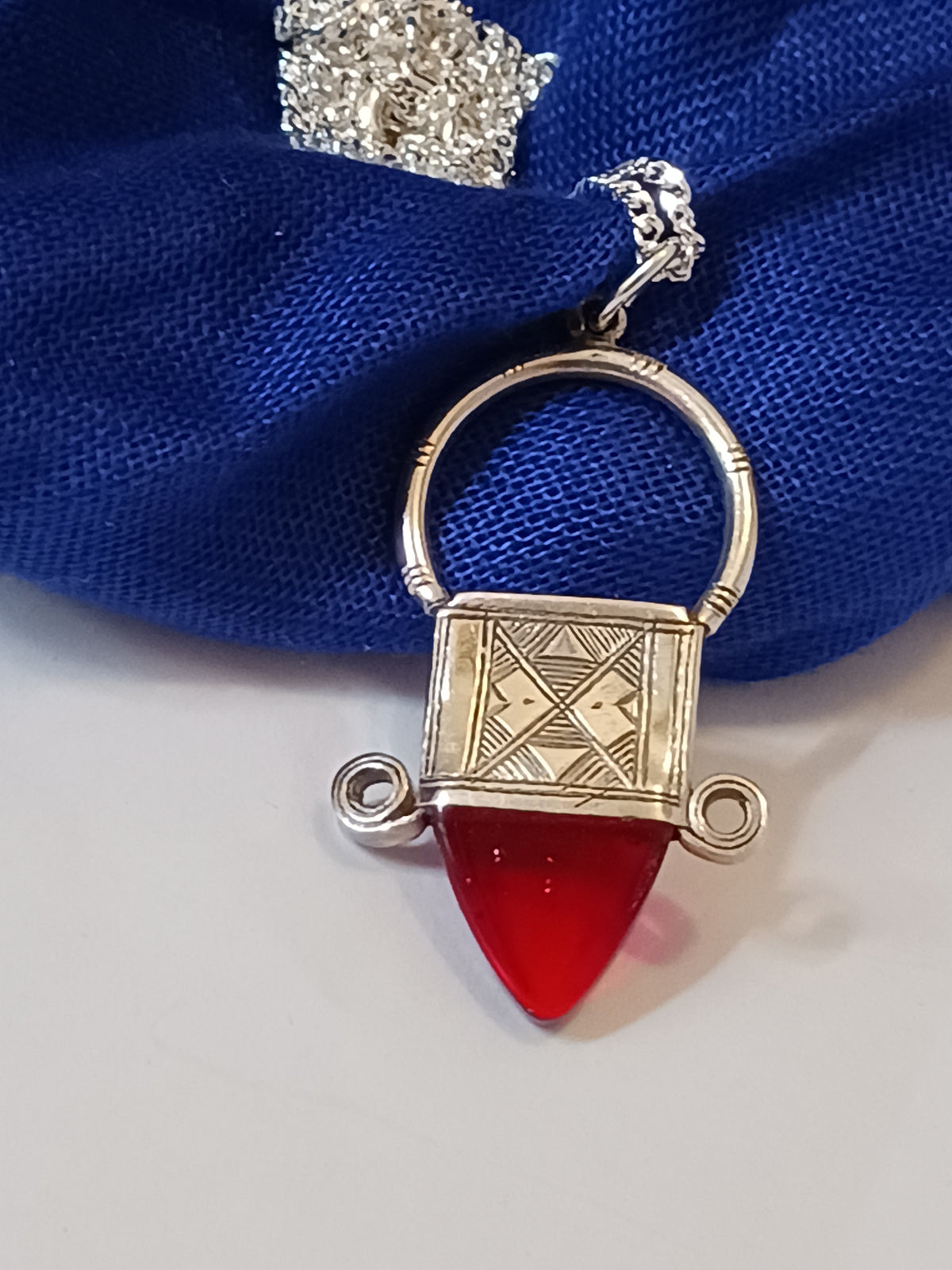 Collier Croix touareg en argent massif