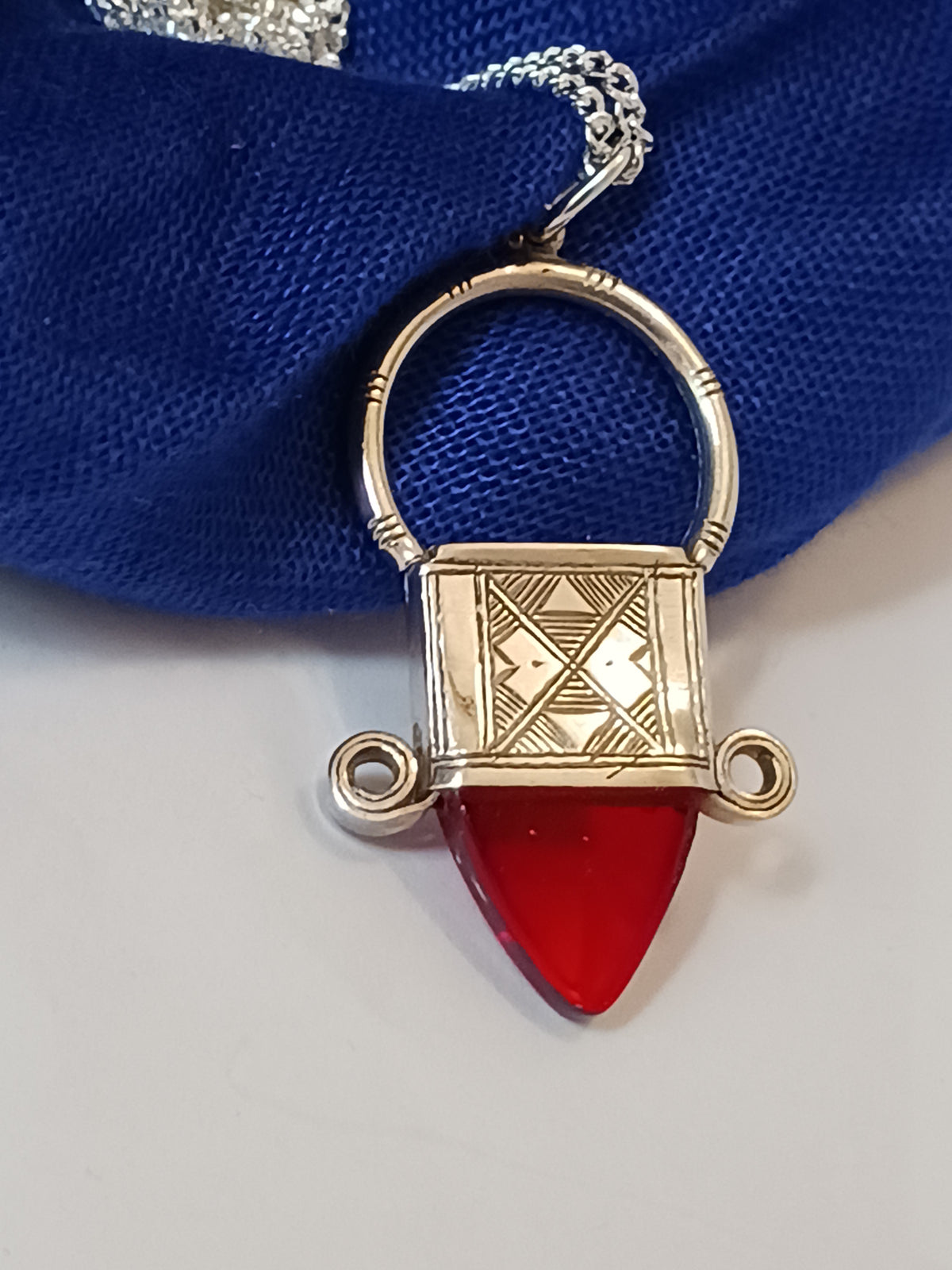 Collier Croix touareg en argent massif