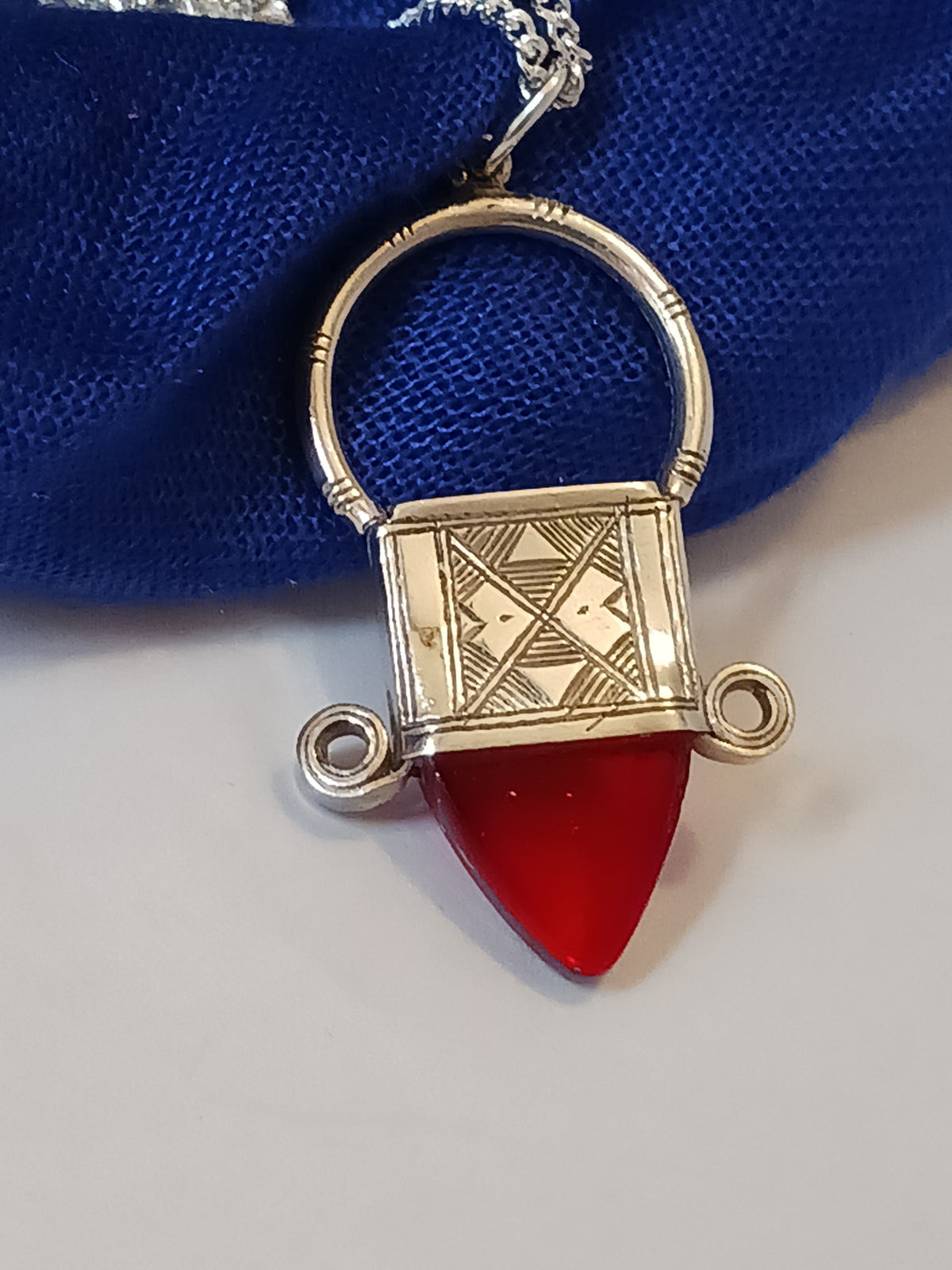 Collier Croix touareg en argent massif