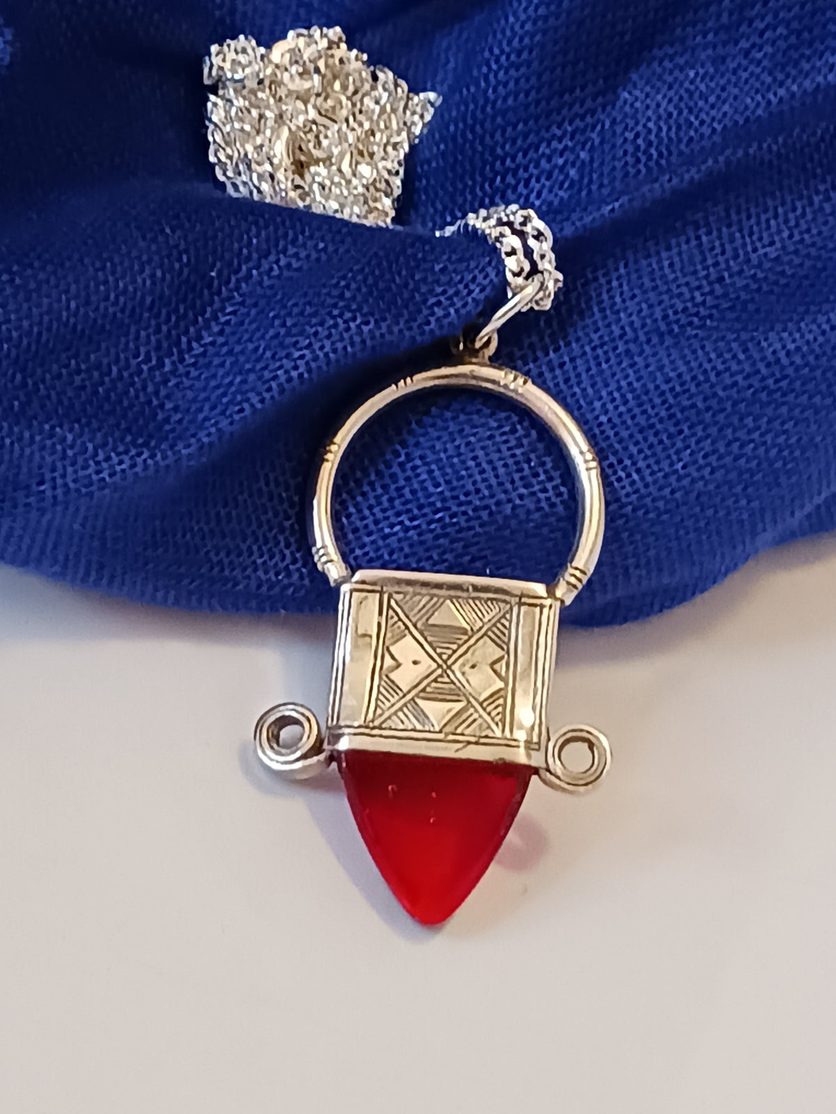 Collier Croix touareg en argent massif