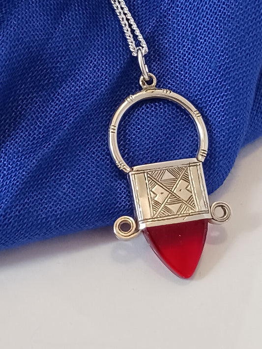Collier Croix touareg en argent massif