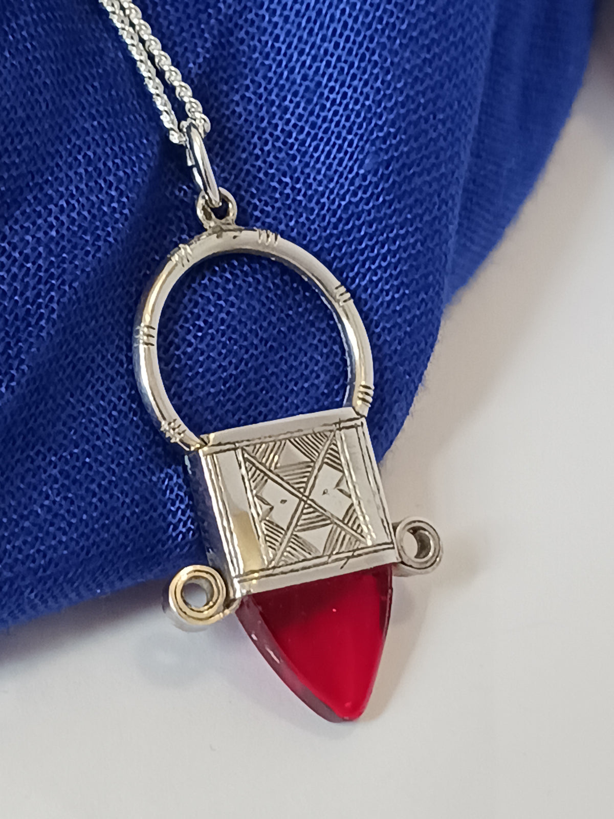 Collier Croix touareg en argent massif