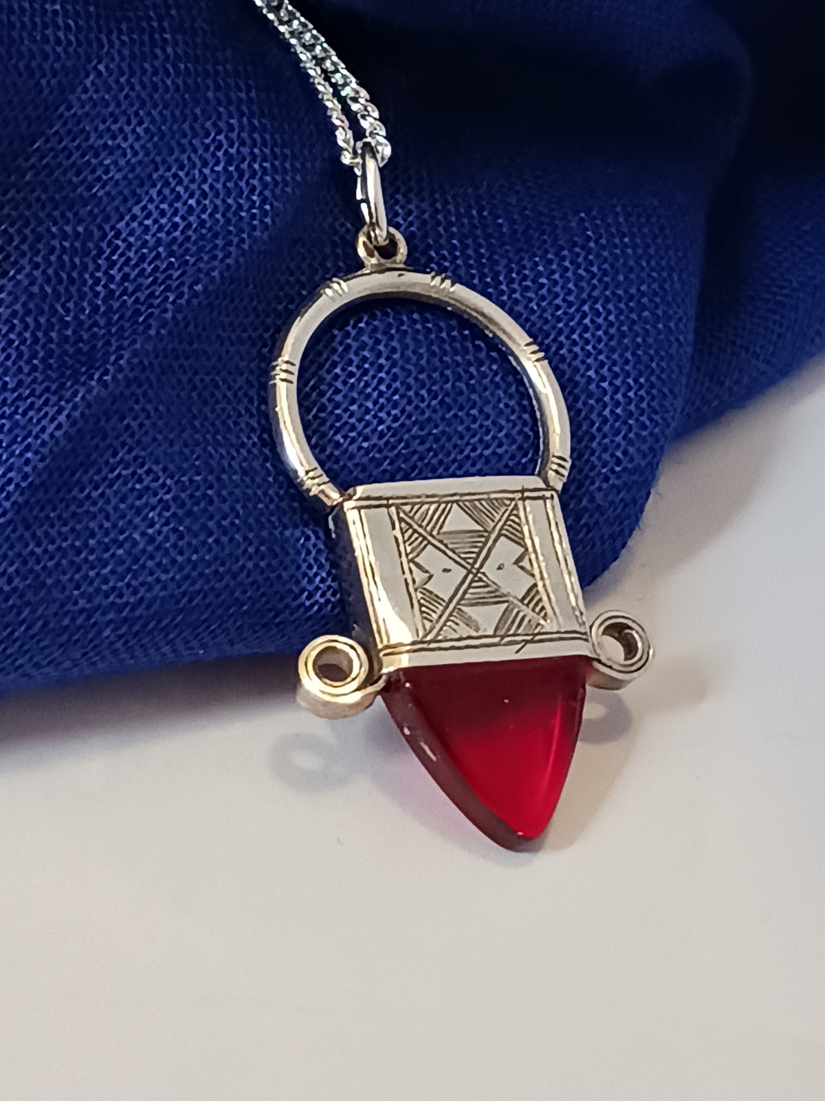 Collier Croix touareg en argent massif