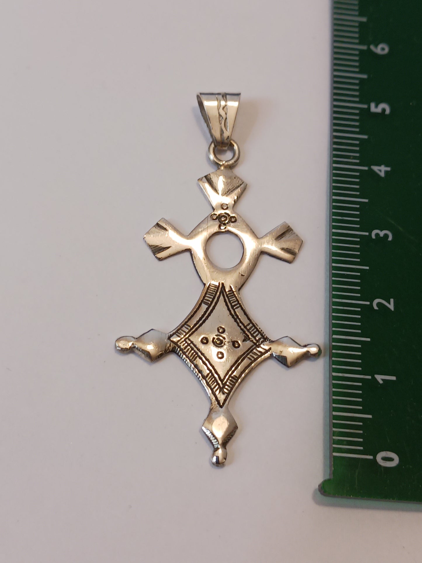Collier Croix touareg en argent massif
