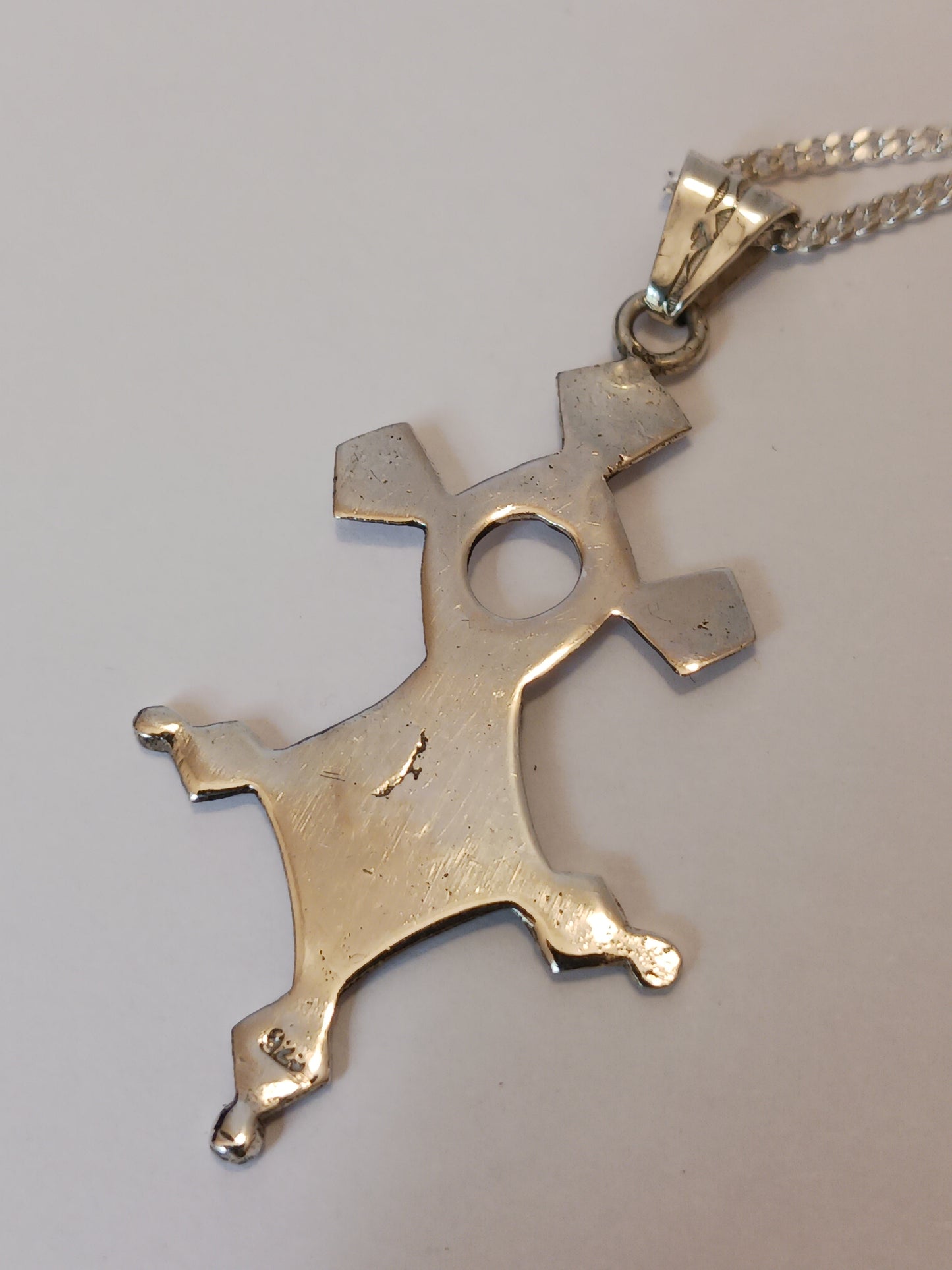 Collier Croix touareg en argent massif