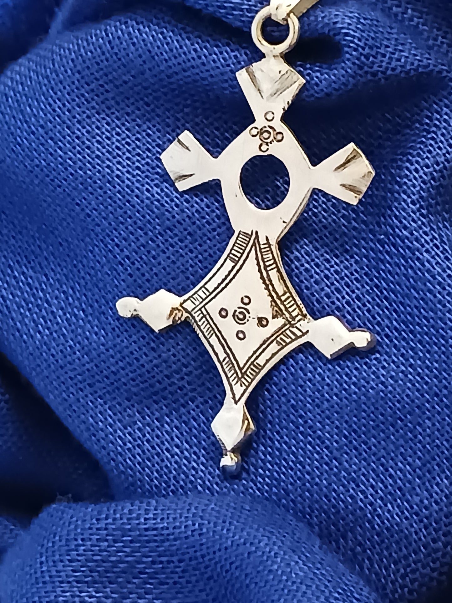 Collier Croix touareg en argent massif