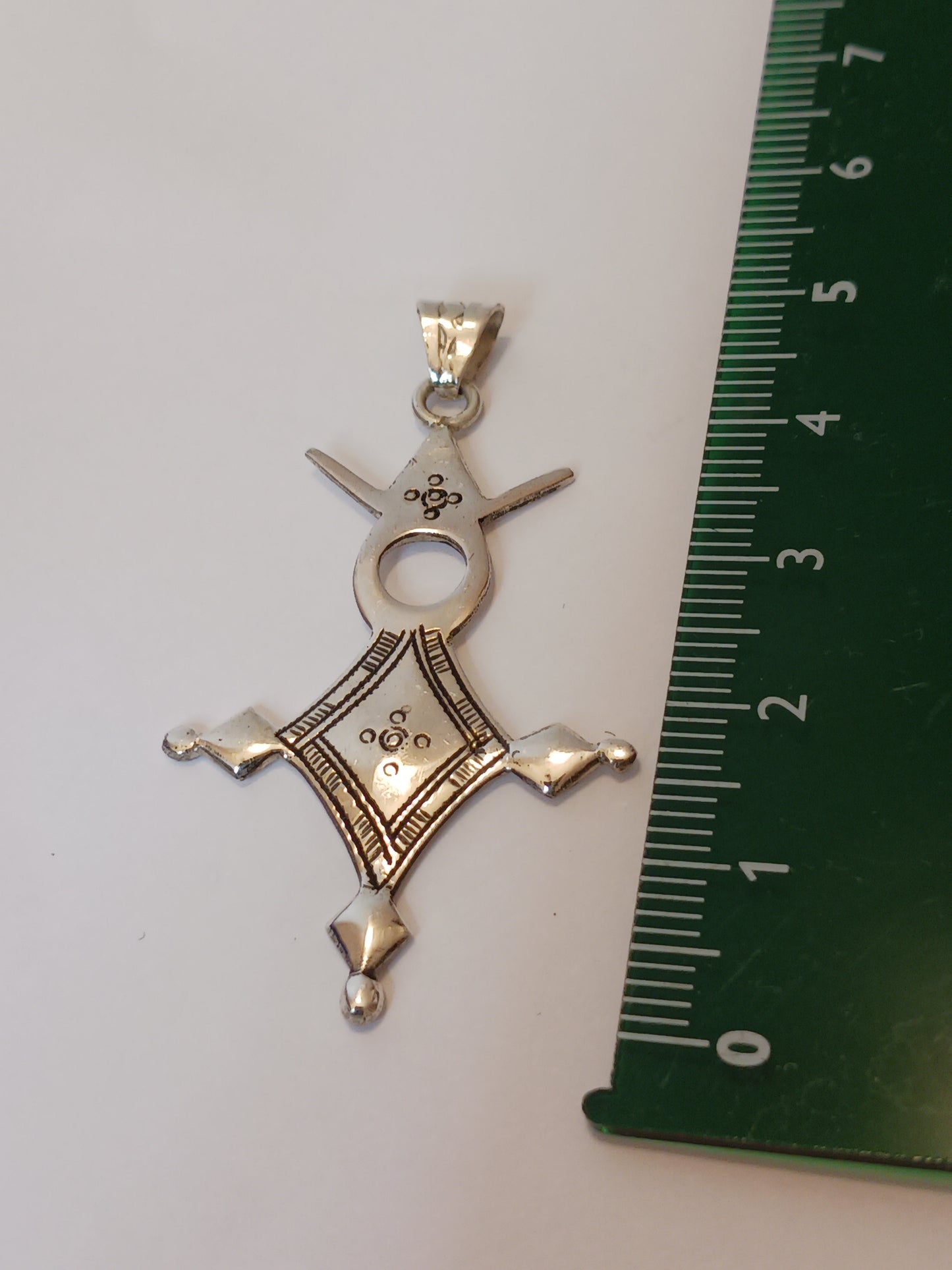 Collier Croix touareg en argent massif