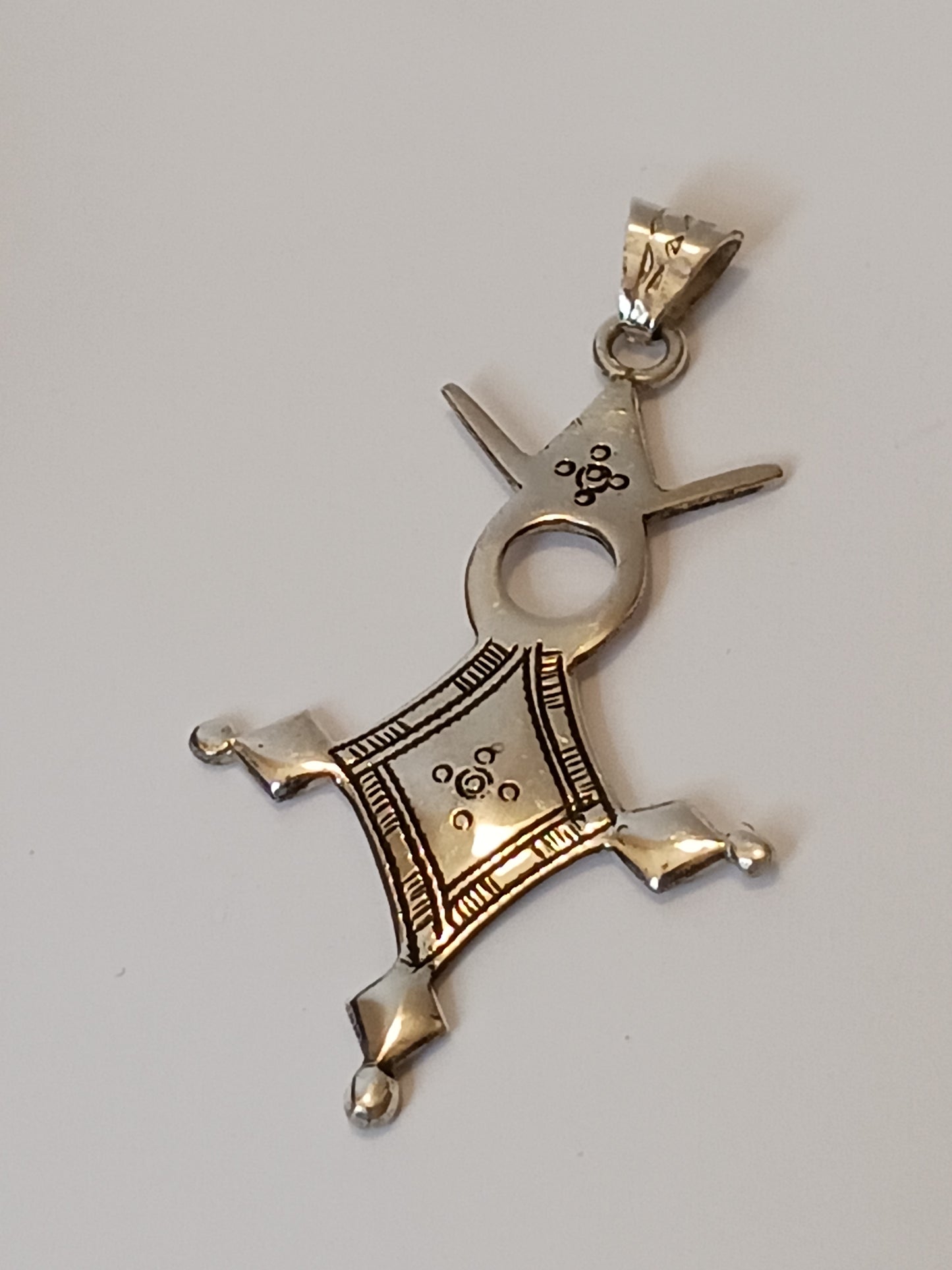 Collier Croix touareg en argent massif