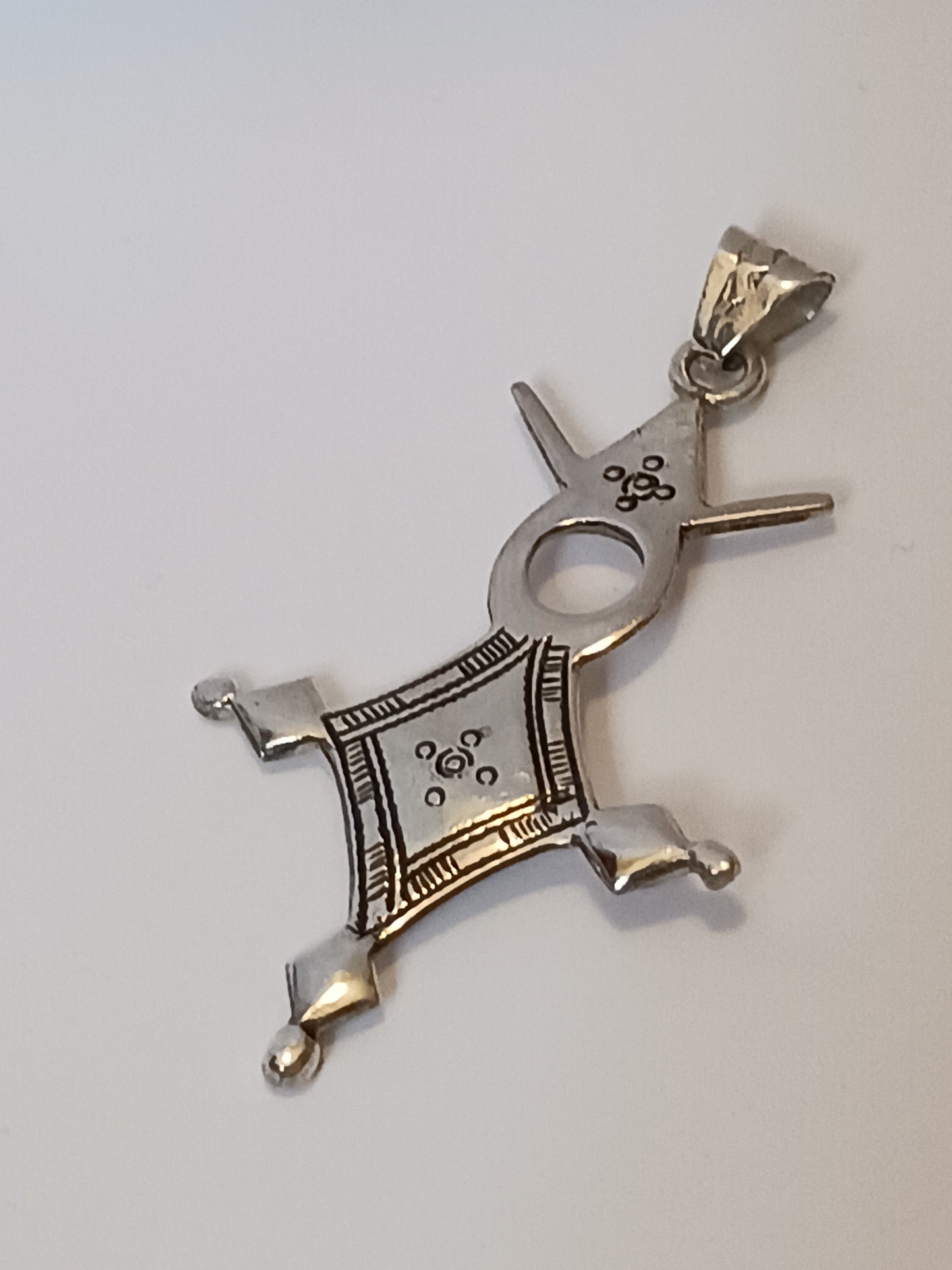 Collier Croix touareg en argent massif