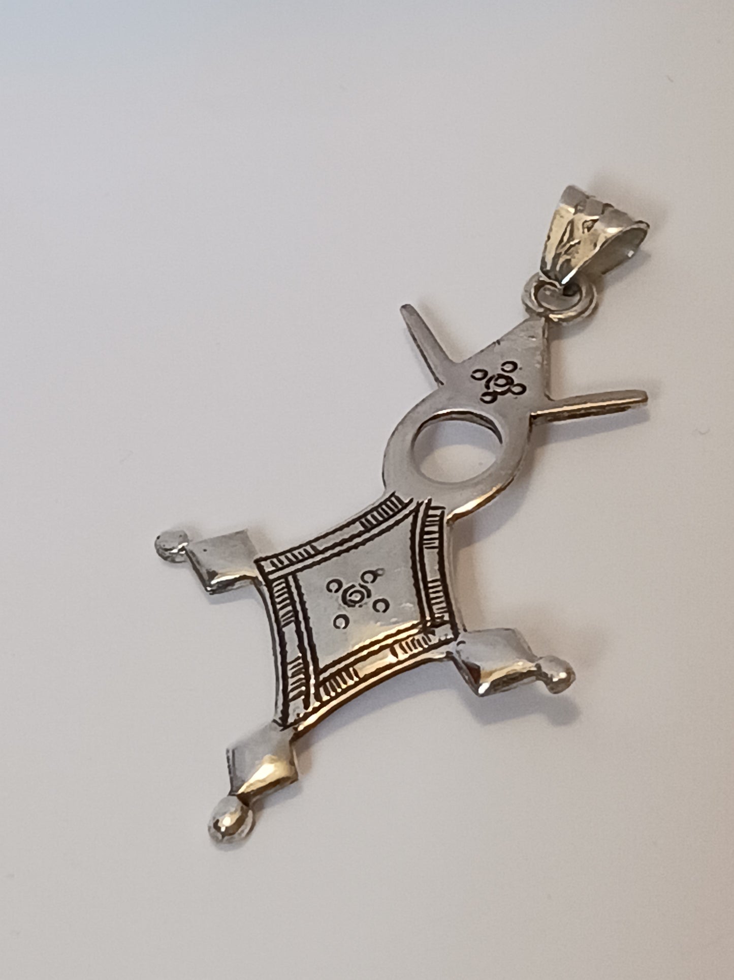 Collier Croix touareg en argent massif