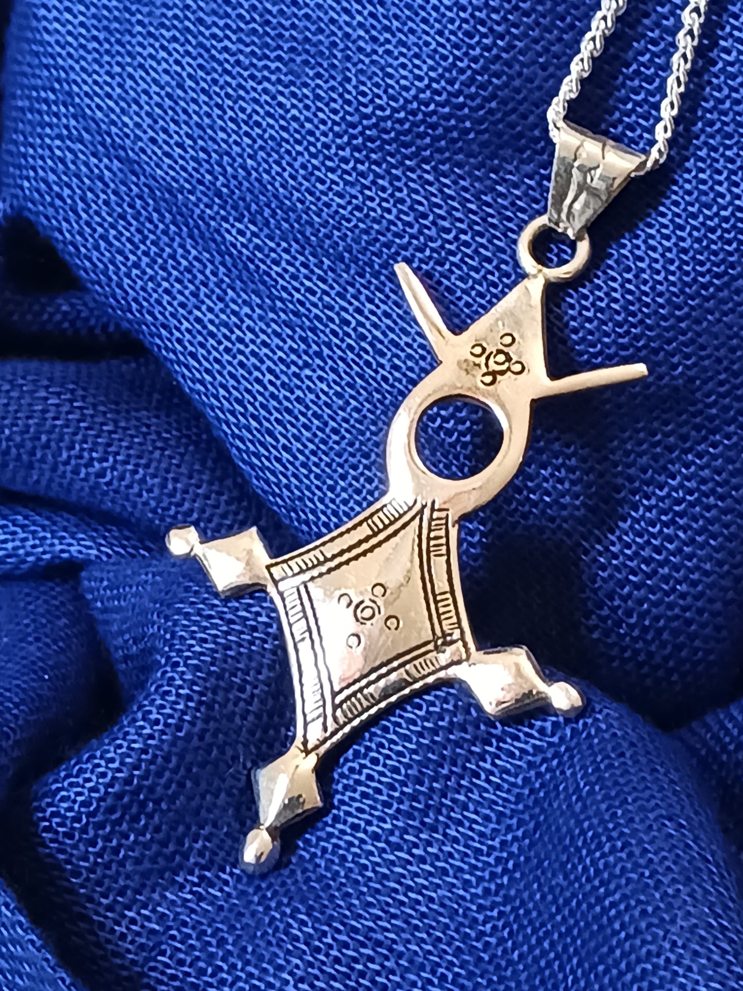 Collier Croix touareg en argent massif