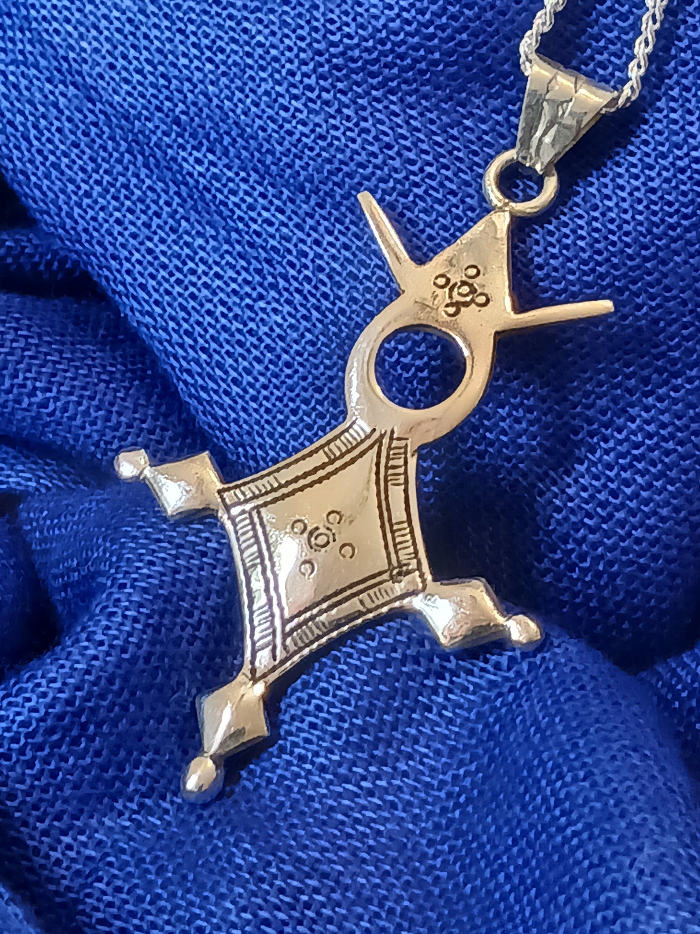 Collier Croix touareg en argent massif
