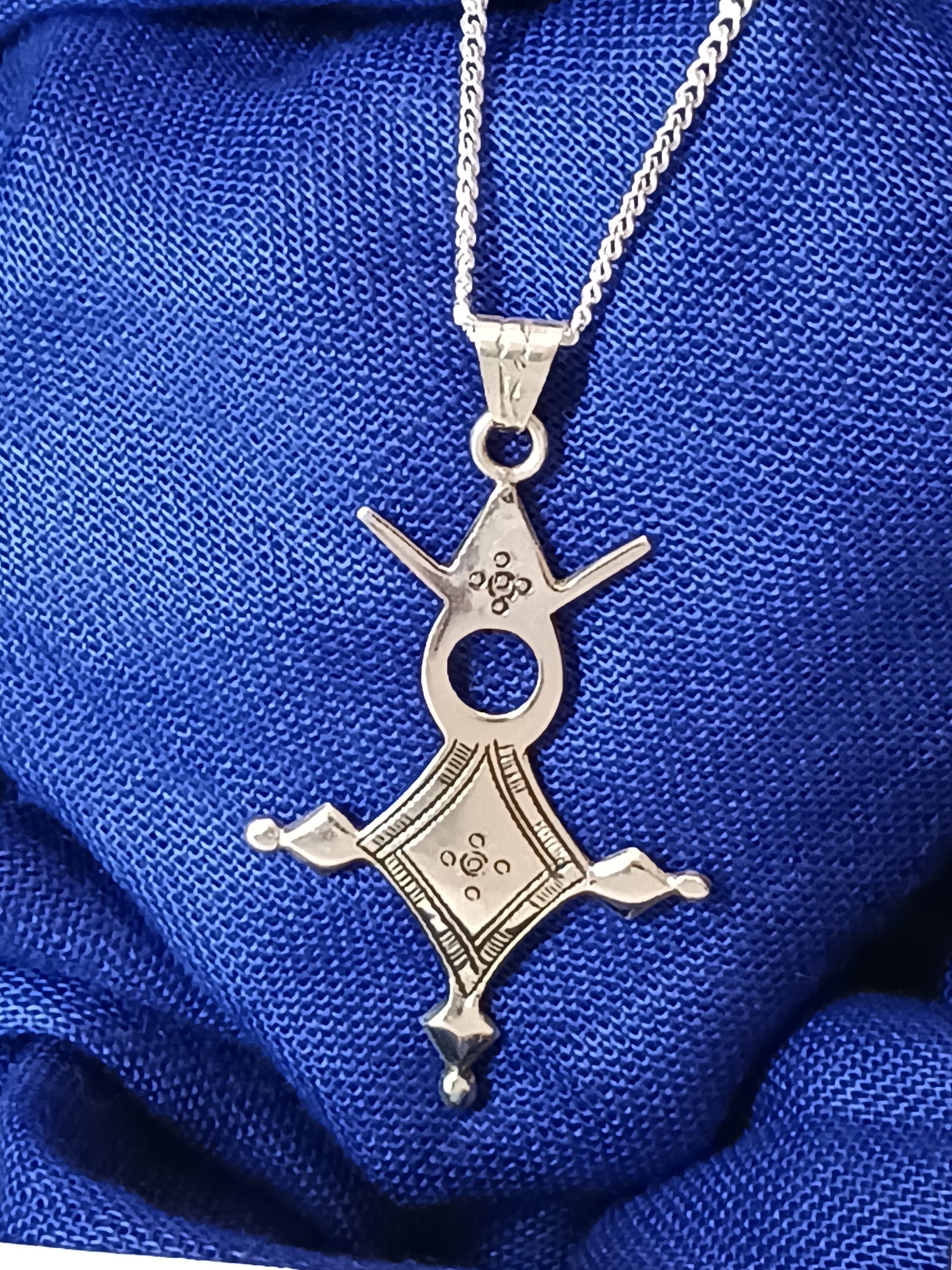 Collier Croix touareg en argent massif