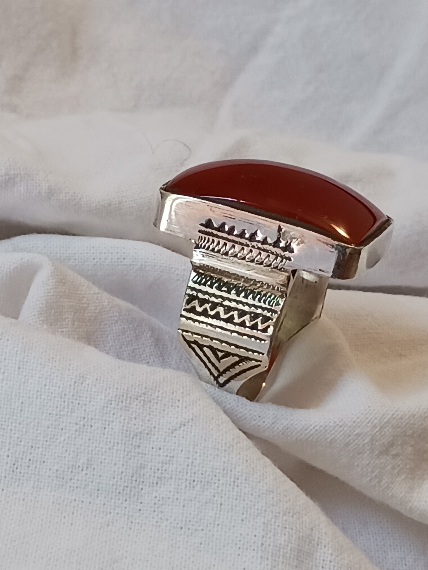 Bague touareg en argent massif