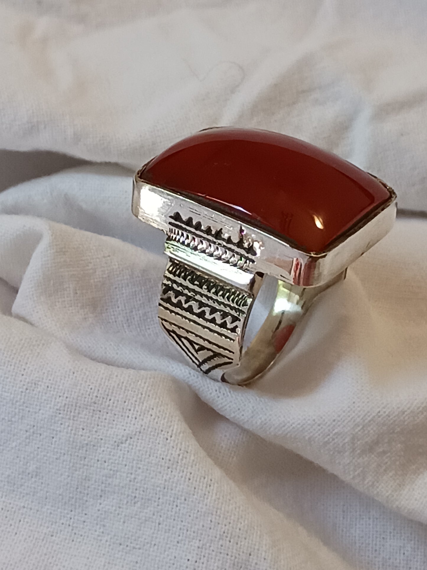 Bague touareg en argent massif