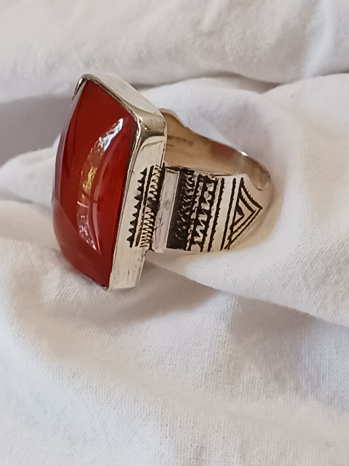 Bague touareg en argent massif