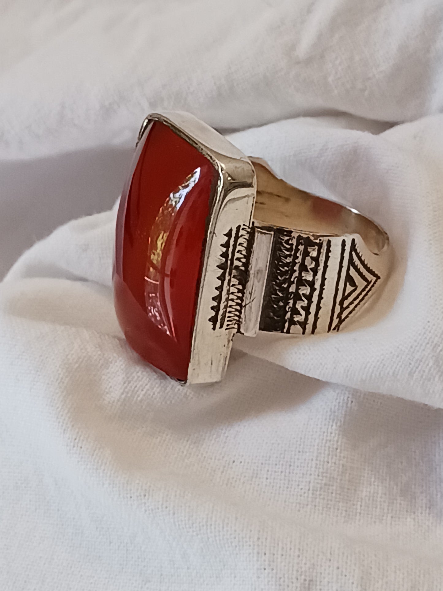 Bague touareg en argent massif