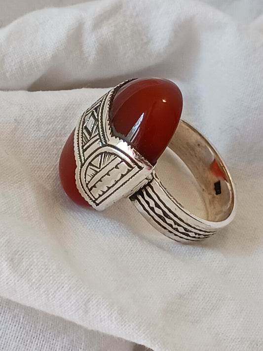 Bague touareg en argent massif