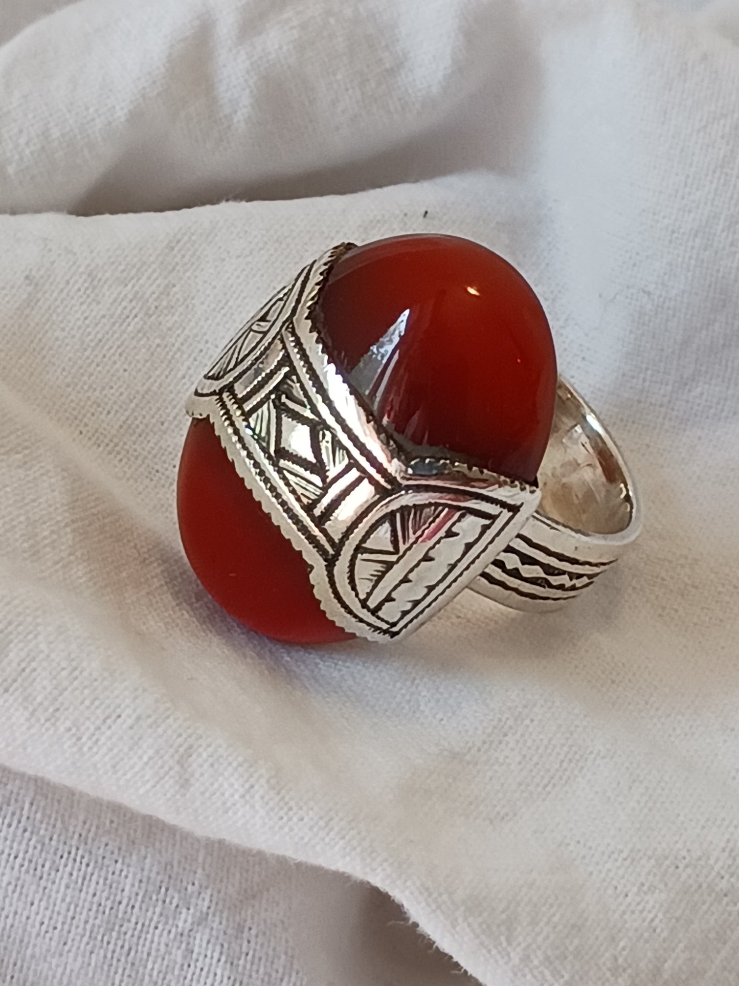 Bague touareg en argent massif