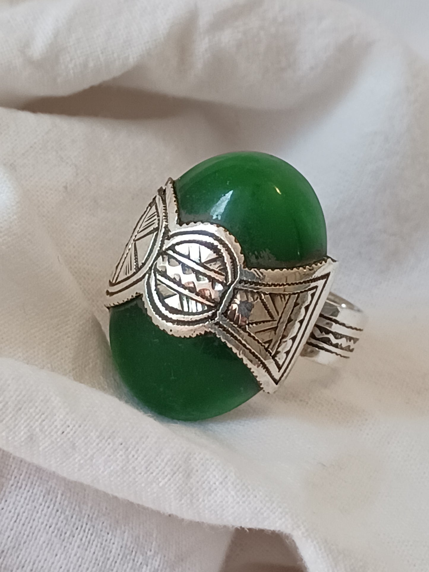 Bague touareg en argent massif