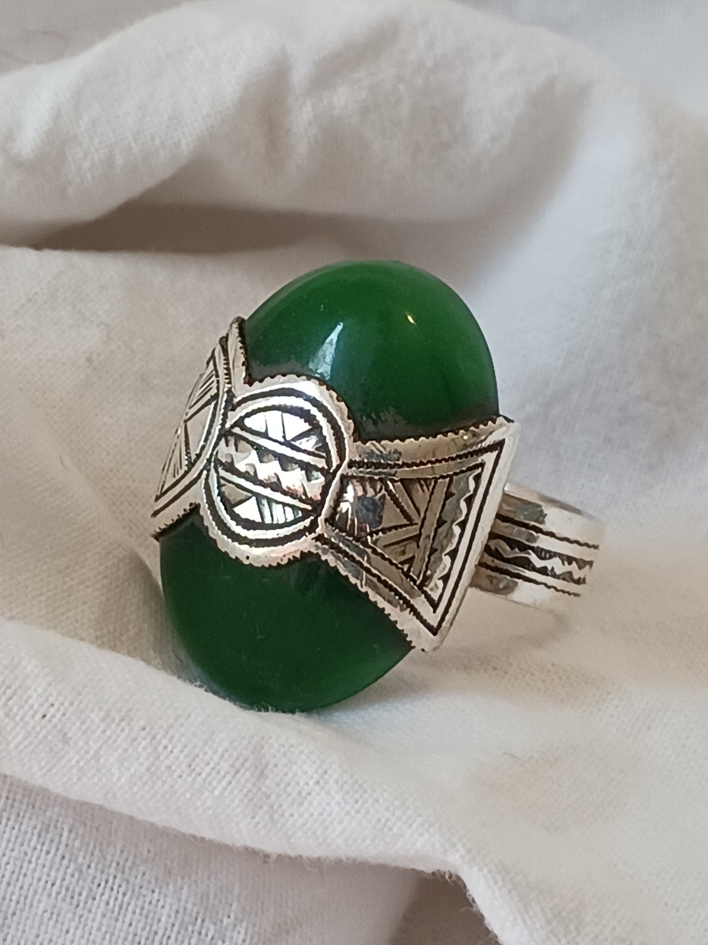Bague touareg en argent massif