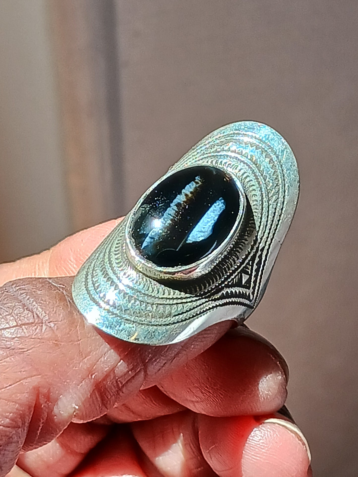 Bague touareg en argent massif