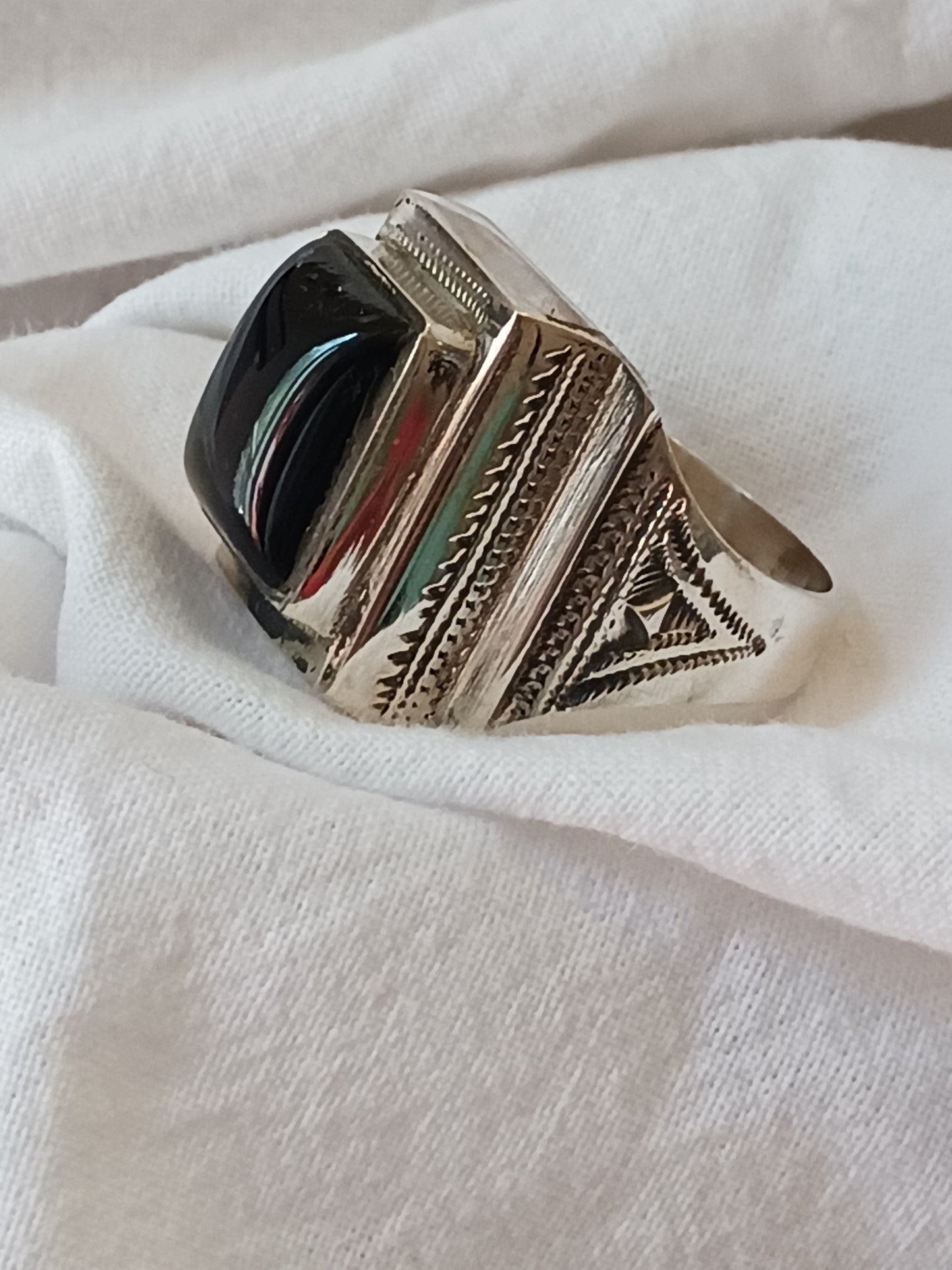 Bague touareg en argent massif