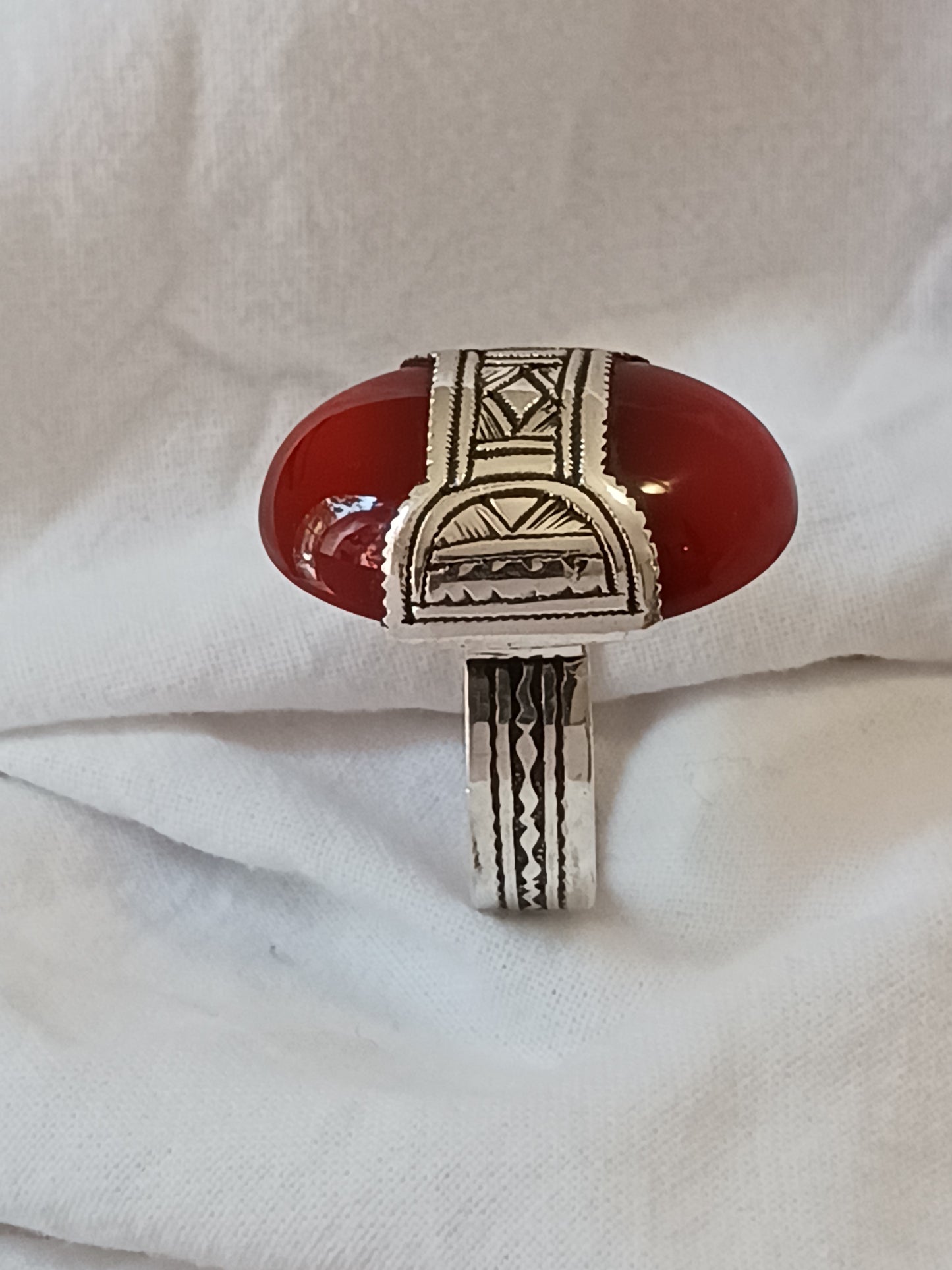 Bague touareg en argent massif