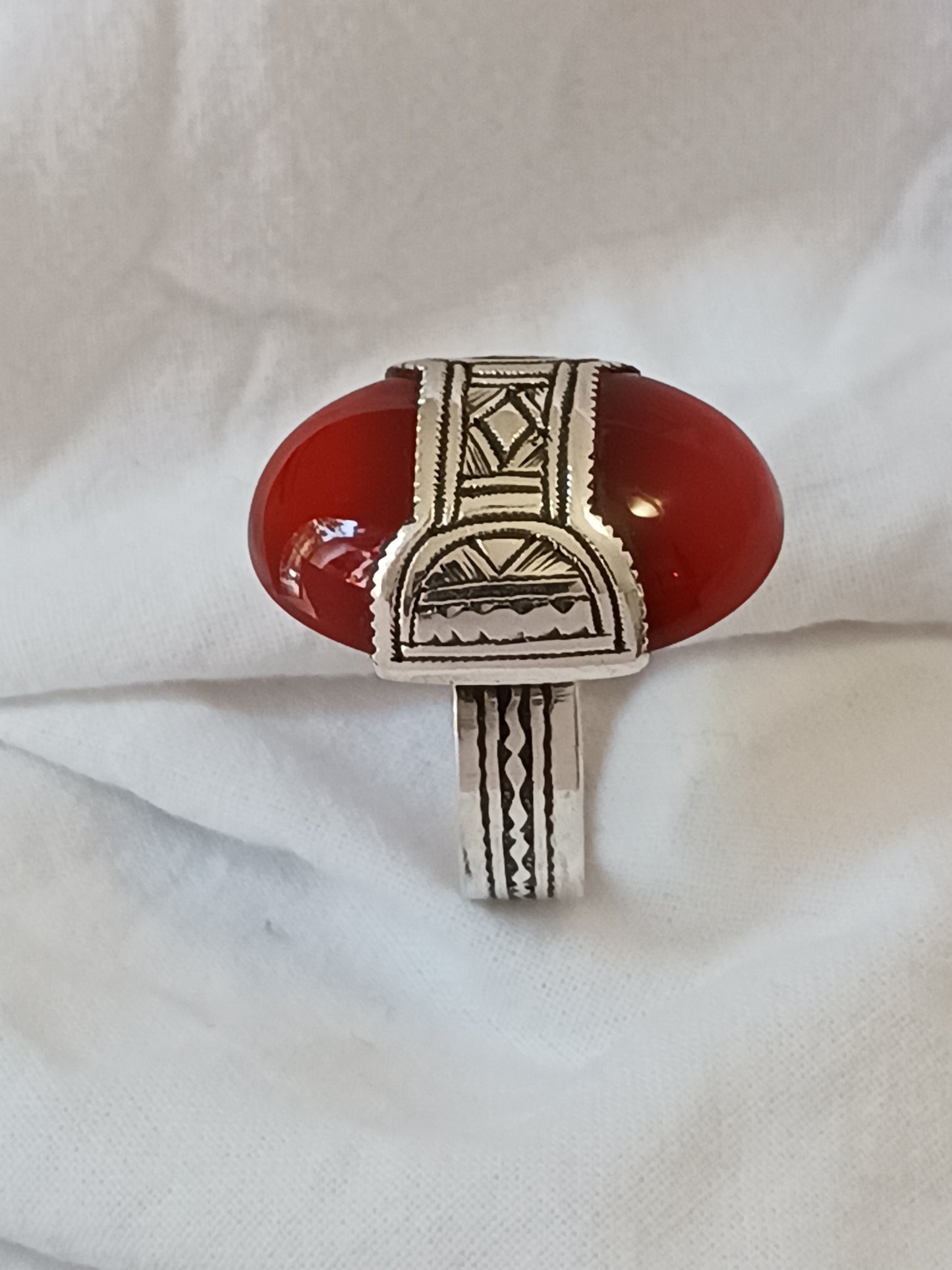Bague touareg en argent massif
