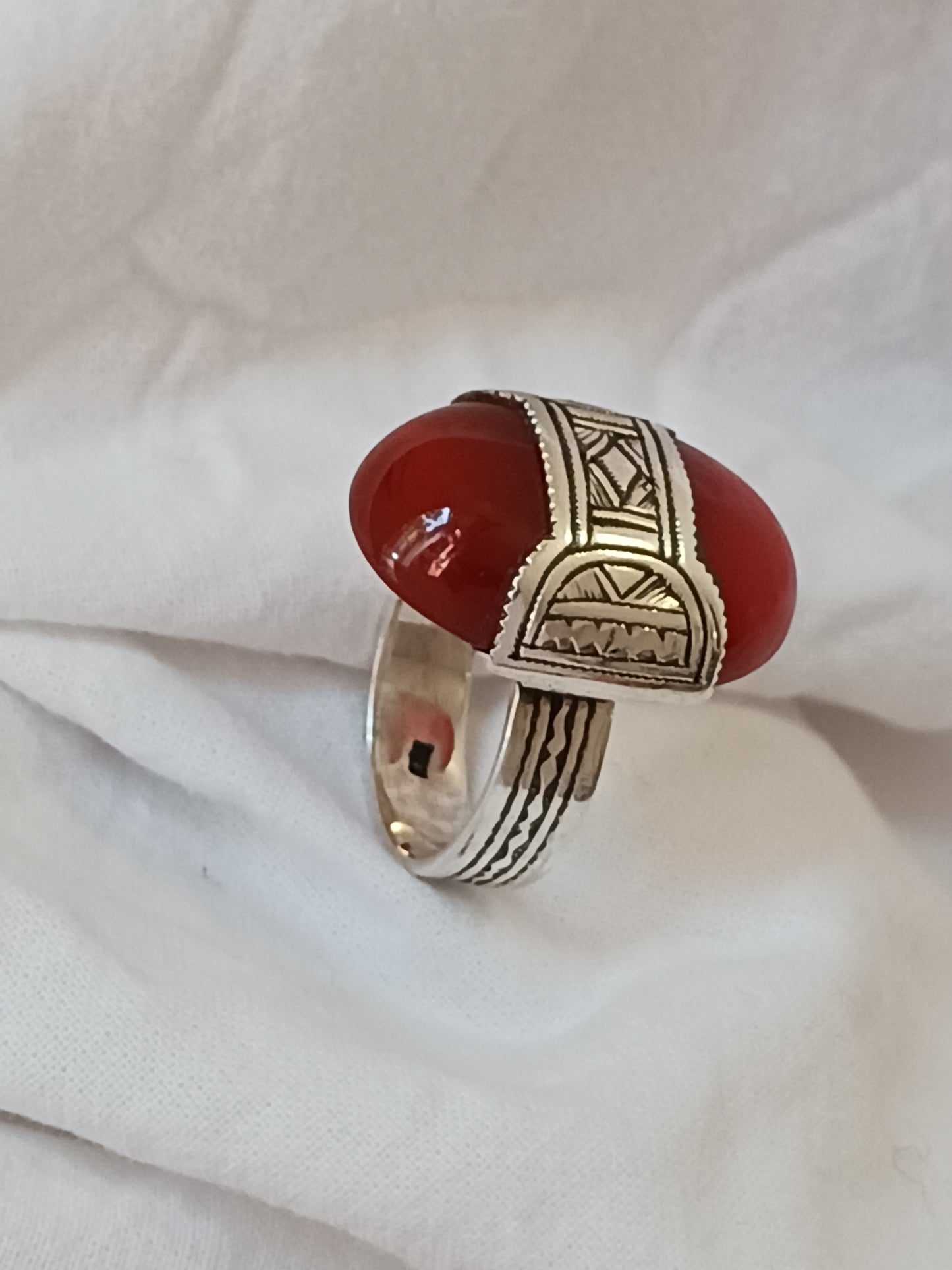 Bague touareg en argent massif