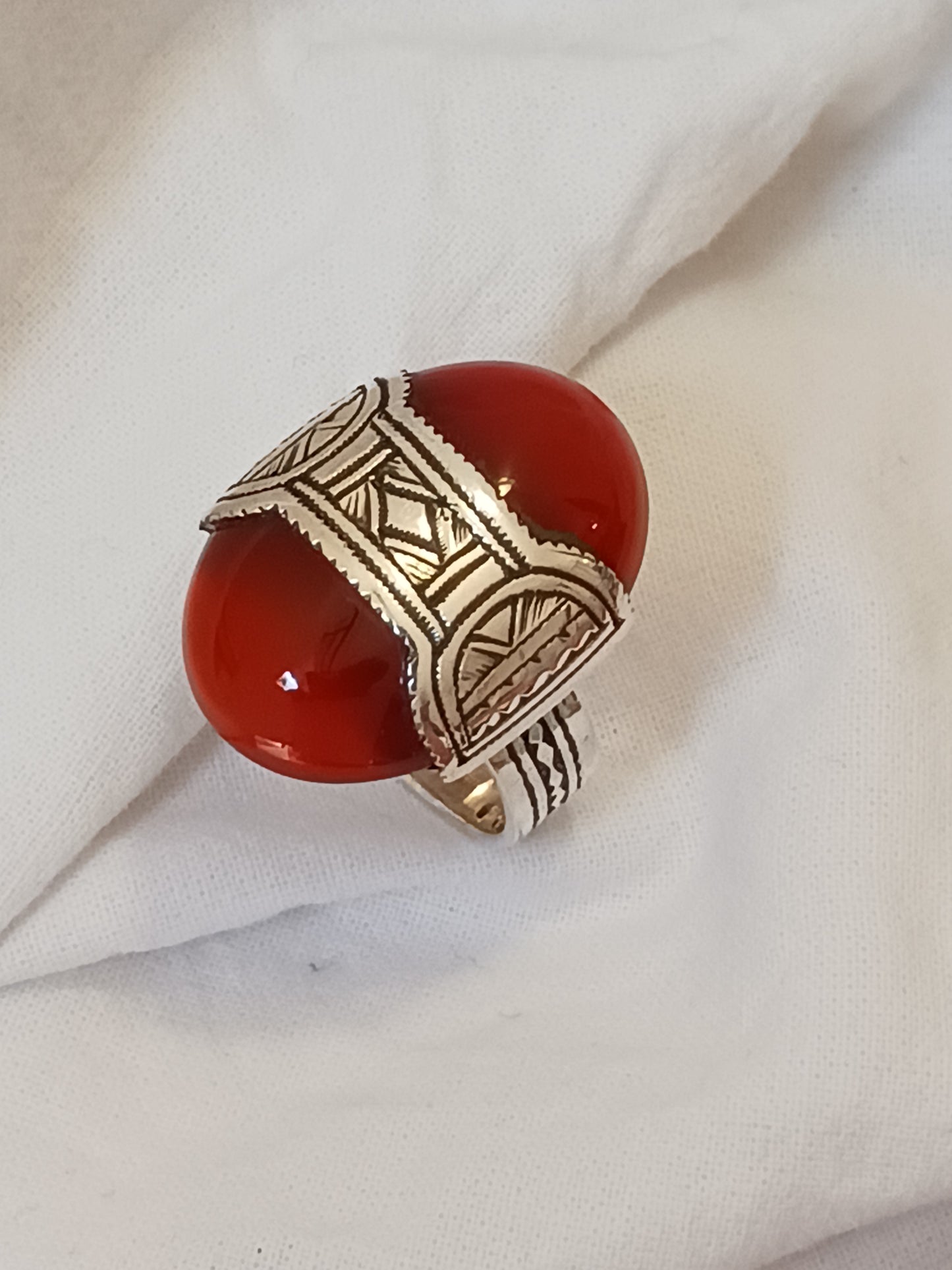 Bague touareg en argent massif