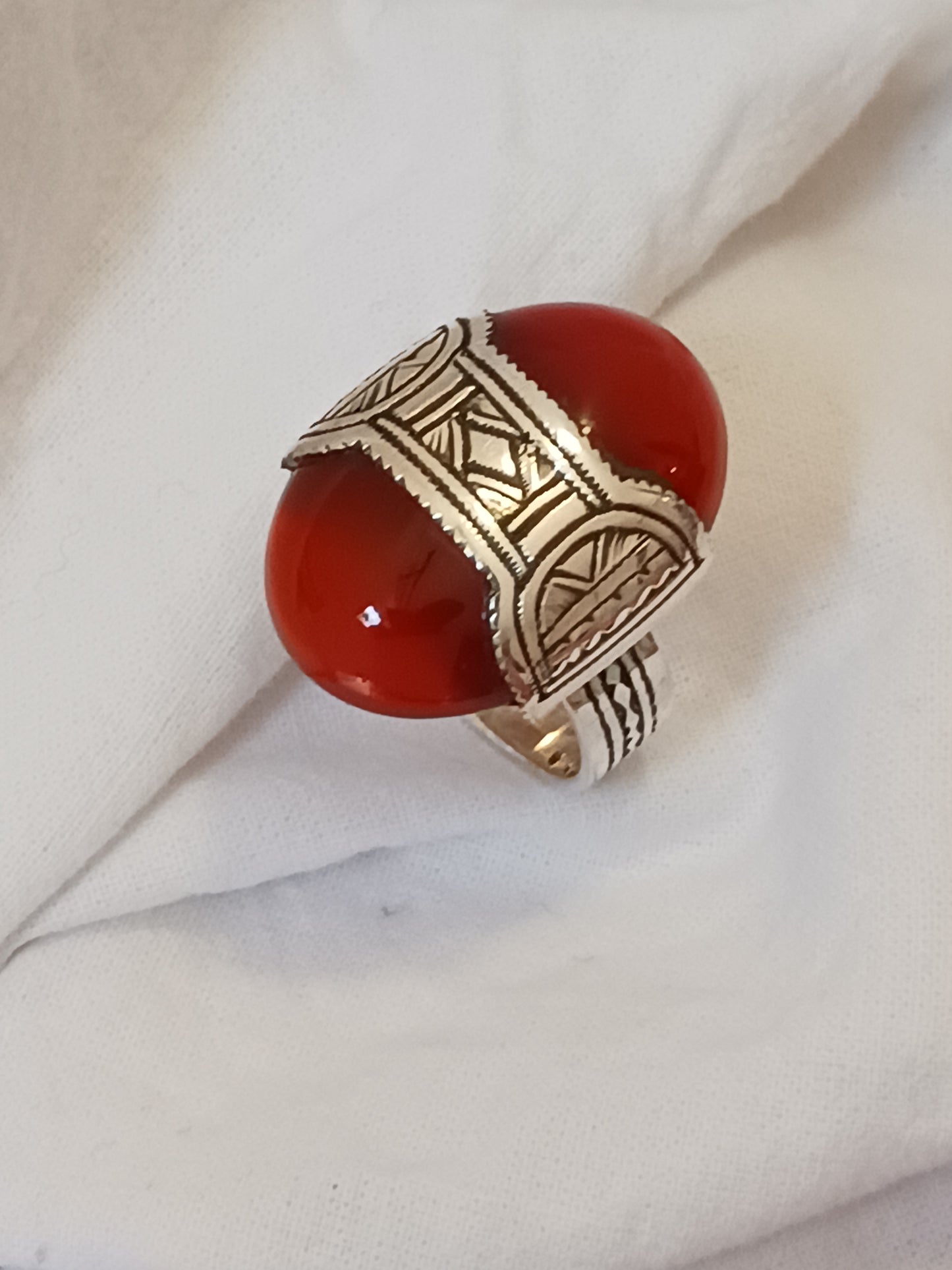 Bague touareg en argent massif