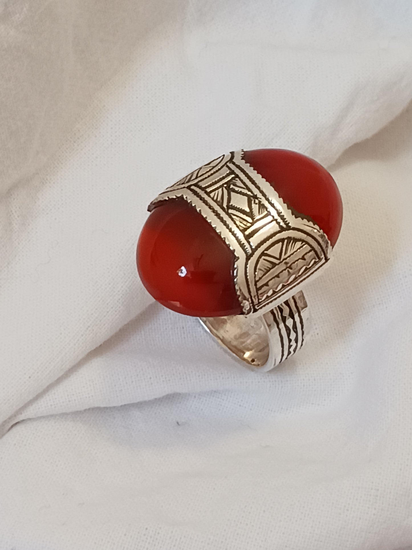 Bague touareg en argent massif