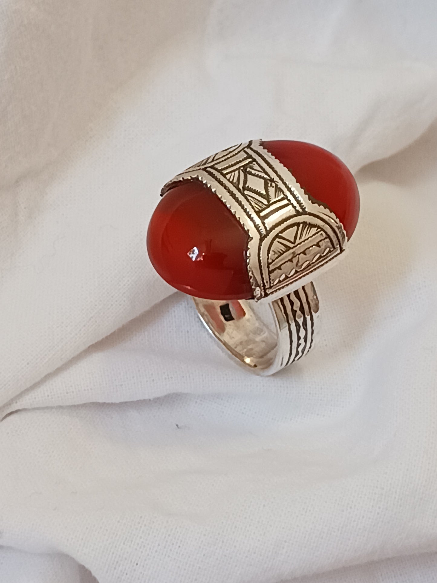 Bague touareg en argent massif