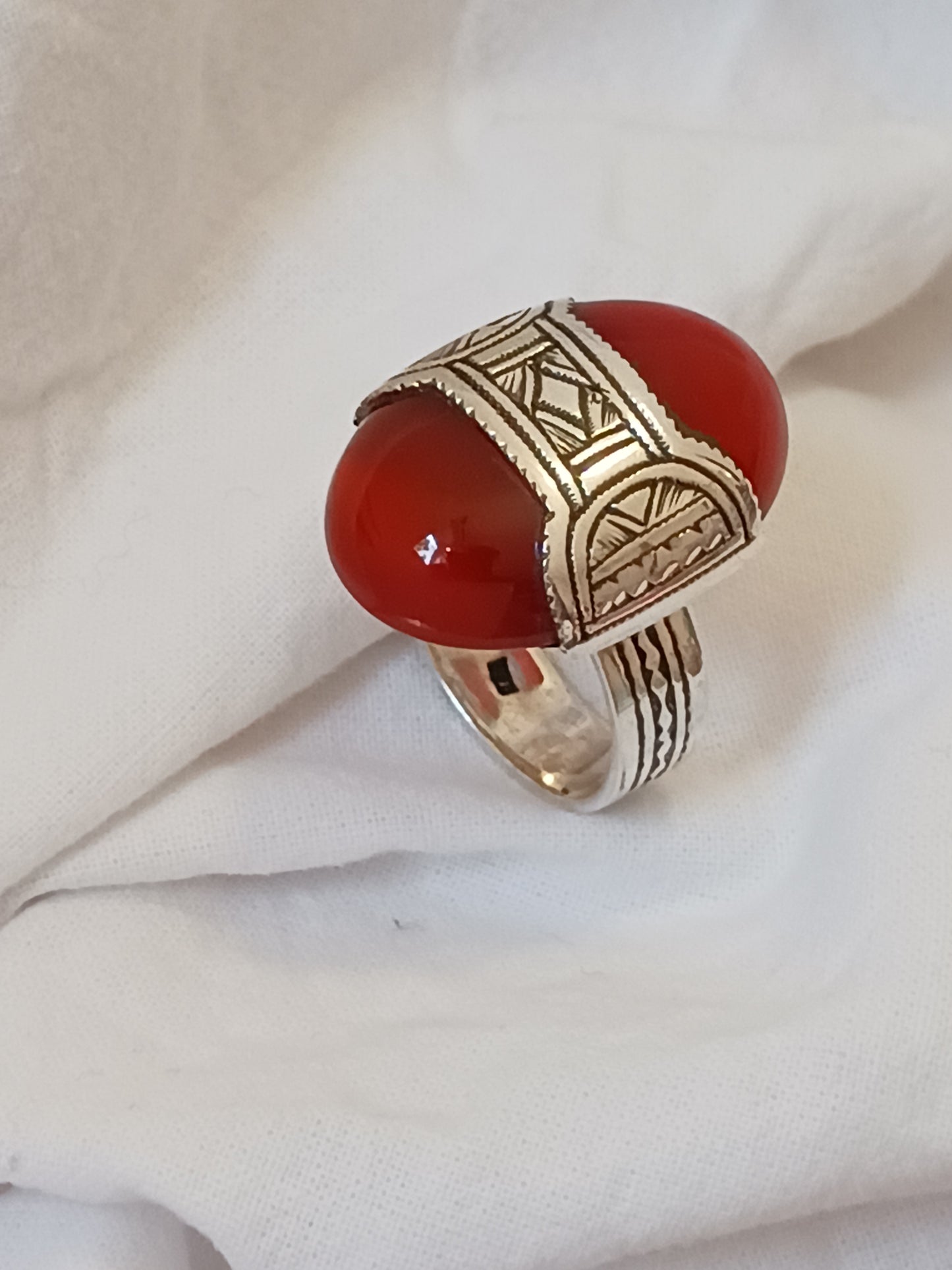 Bague touareg en argent massif