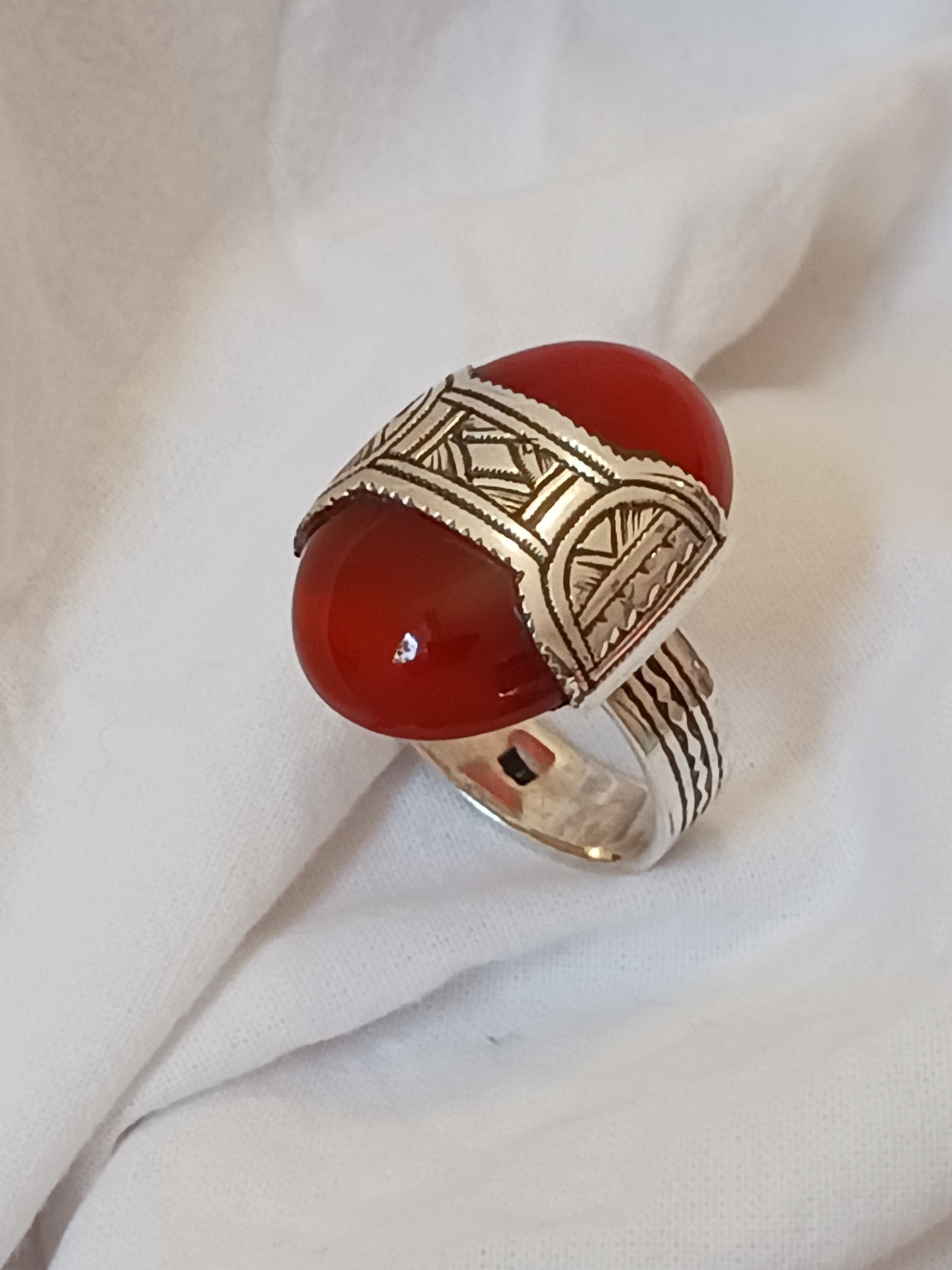 Bague touareg en argent massif