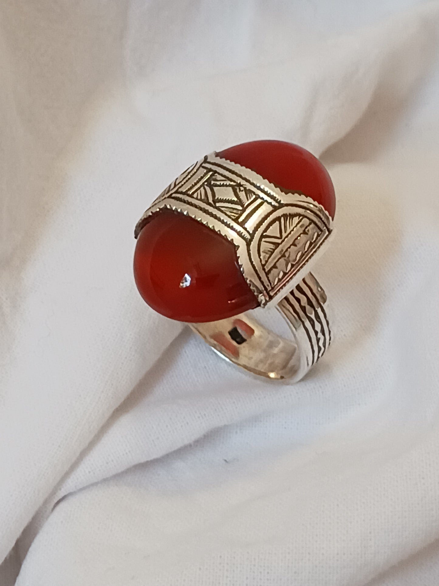 Bague touareg en argent massif