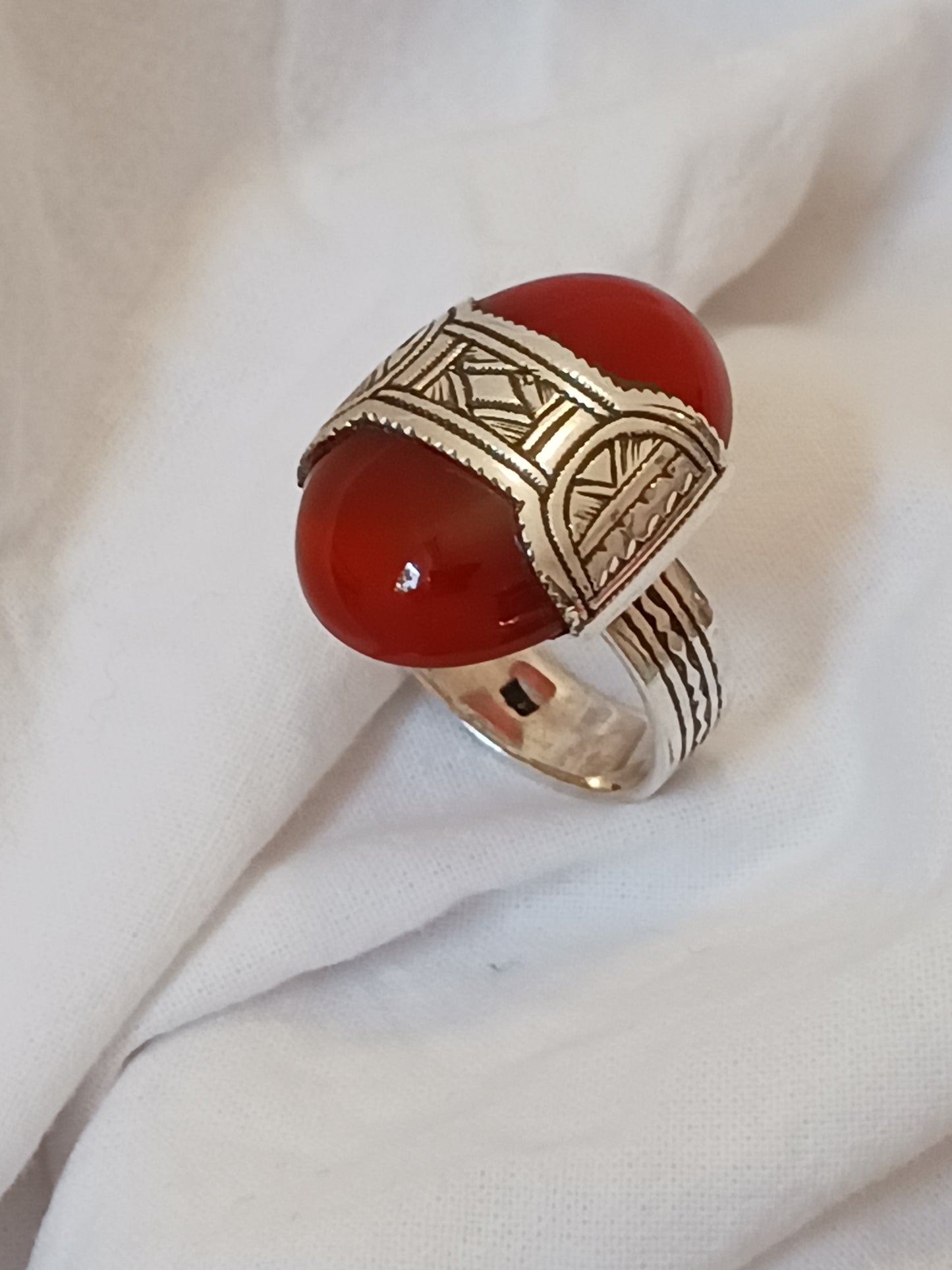 Bague touareg en argent massif