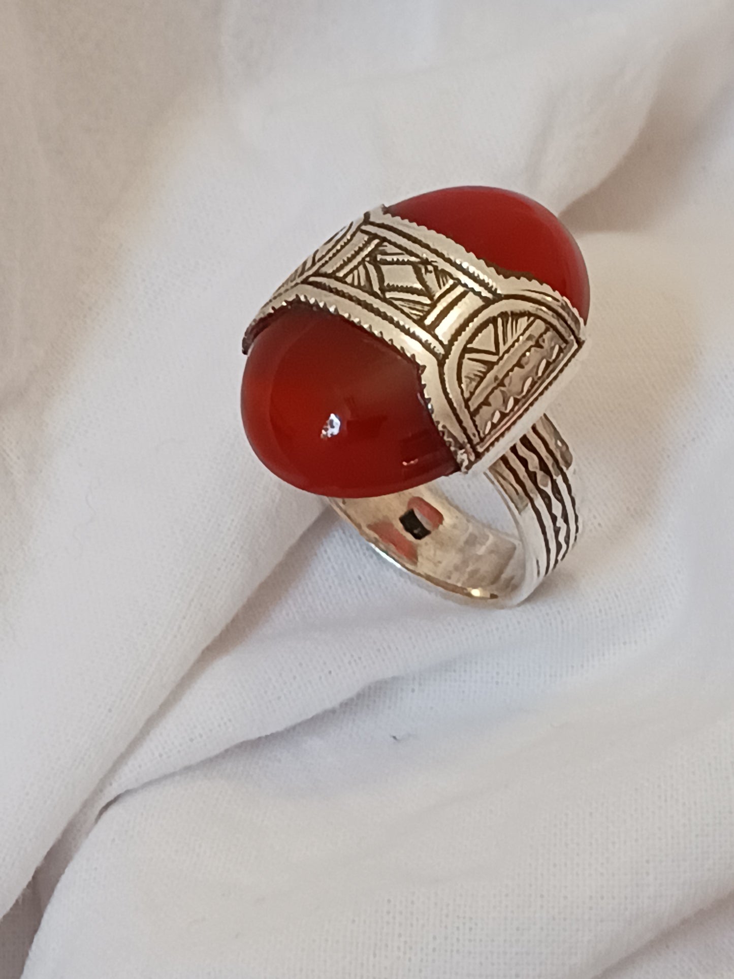 Bague touareg en argent massif