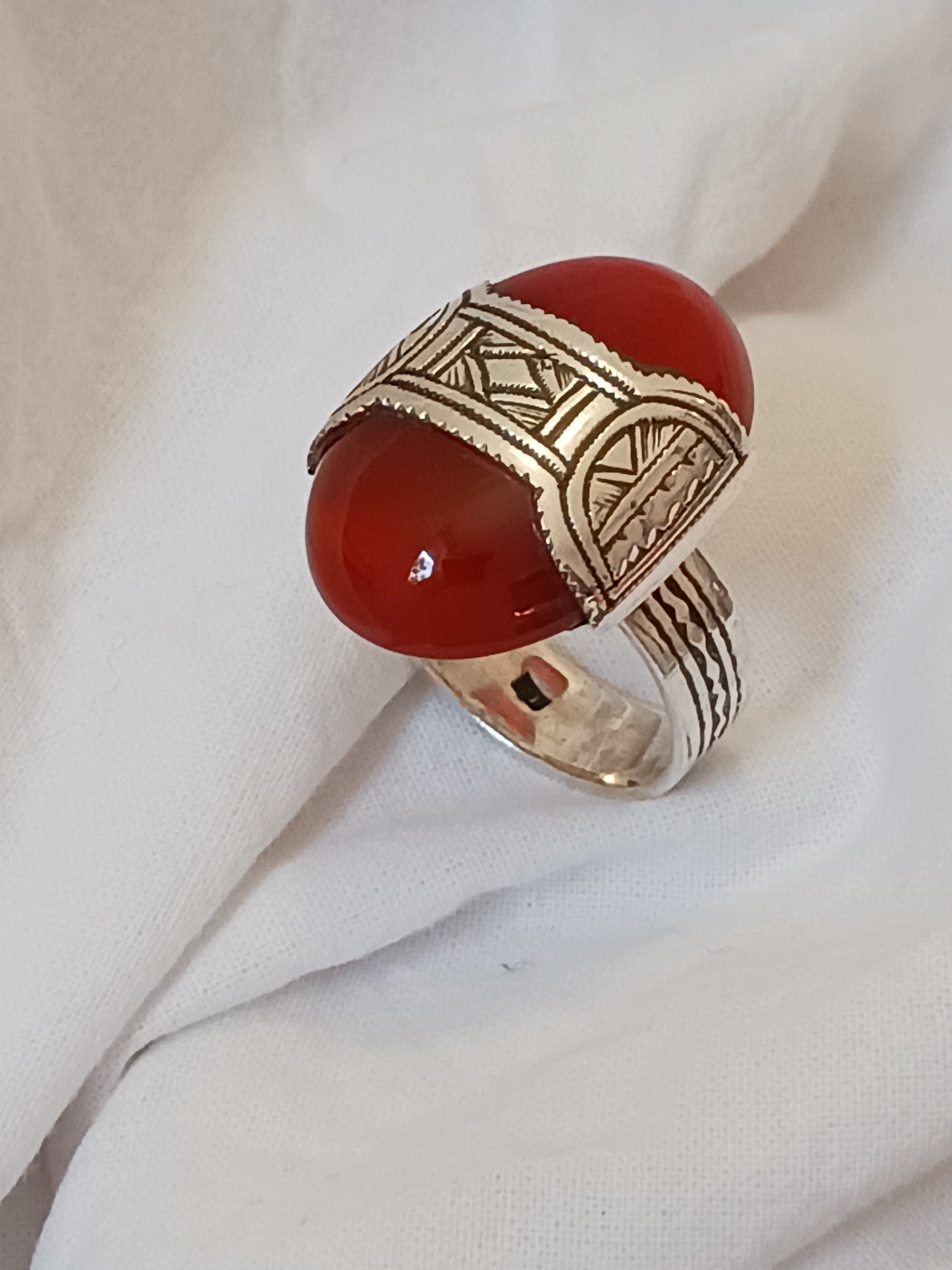 Bague touareg en argent massif